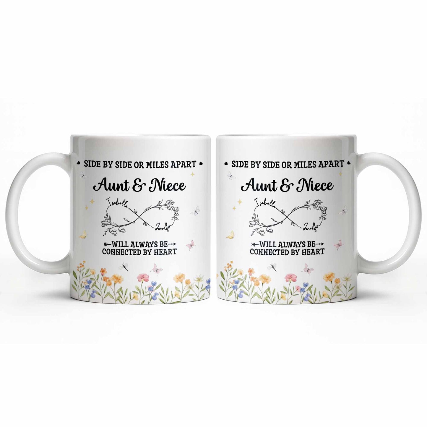 Aunt & Niece Always Connected by Heart With Flowers