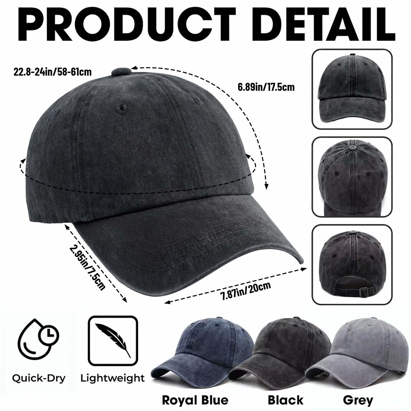Baking Co Open Daily Custom Name Dough Mixer - Personalized Custom Washed Denim Cap - BAKE043_WDCAP