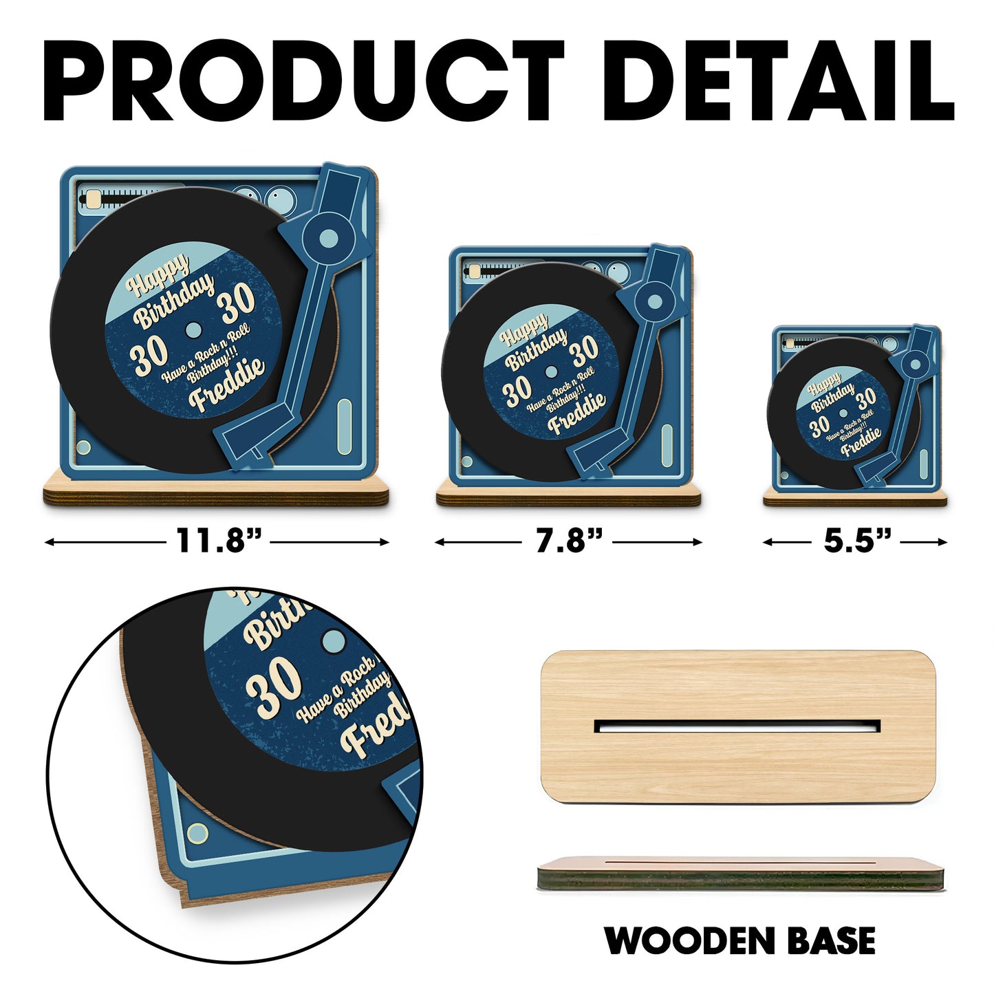 Happy Birthday, Have A Rock N' Roll Birthday, Record Player Design