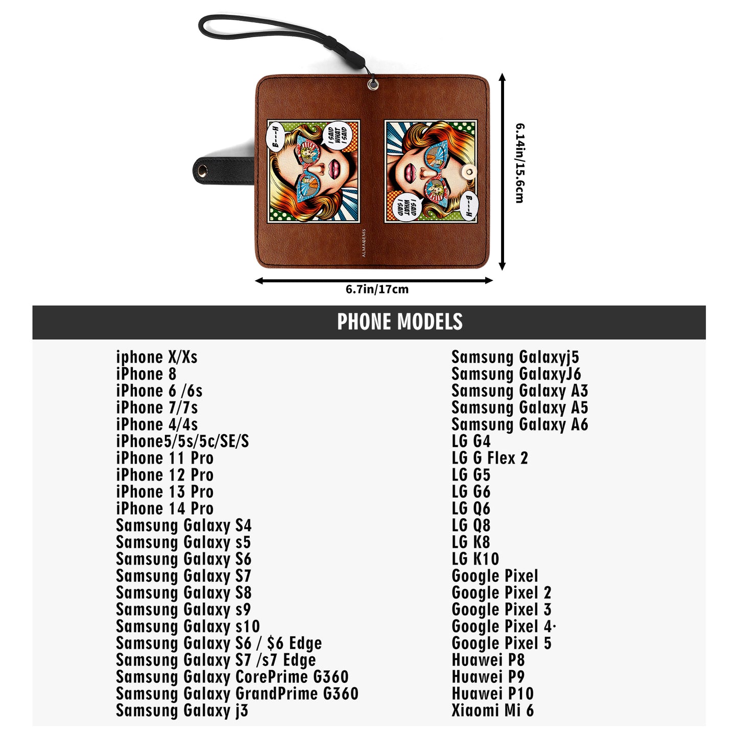 I Said What I Said - Personalized Custom Phone Leather Wallet - BIS01PW