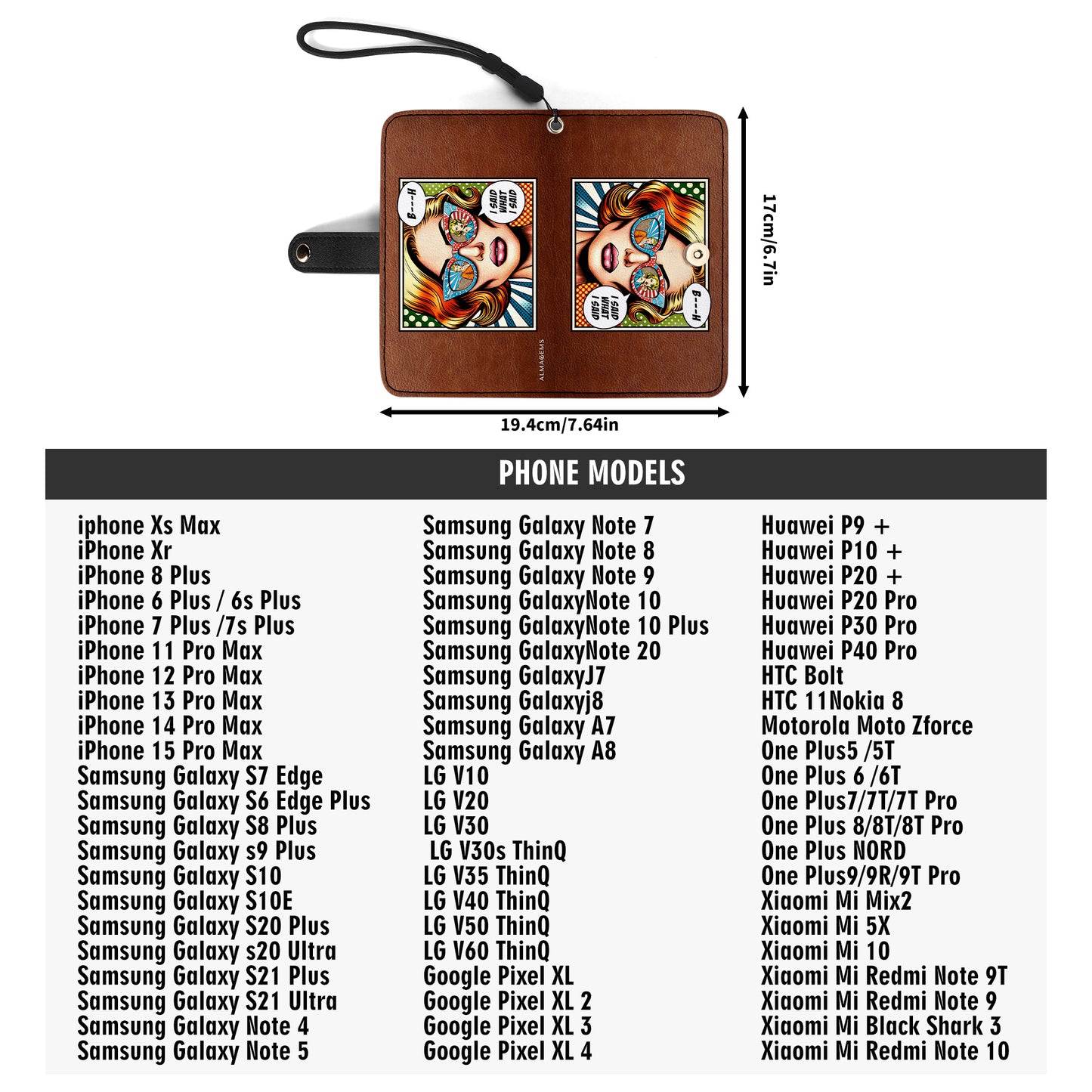 I Said What I Said - Personalized Custom Phone Leather Wallet - BIS01PW