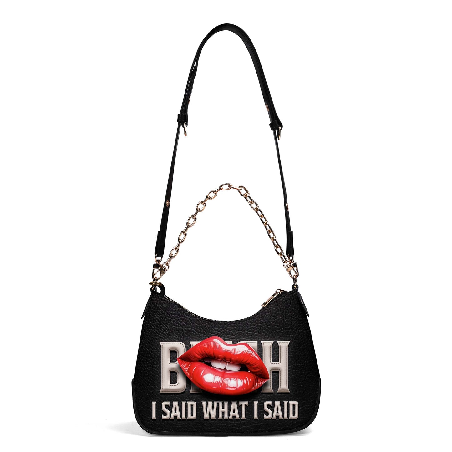 Dije lo que dije: bolso de mano con cadena personalizada y bandolera - BIS07CH