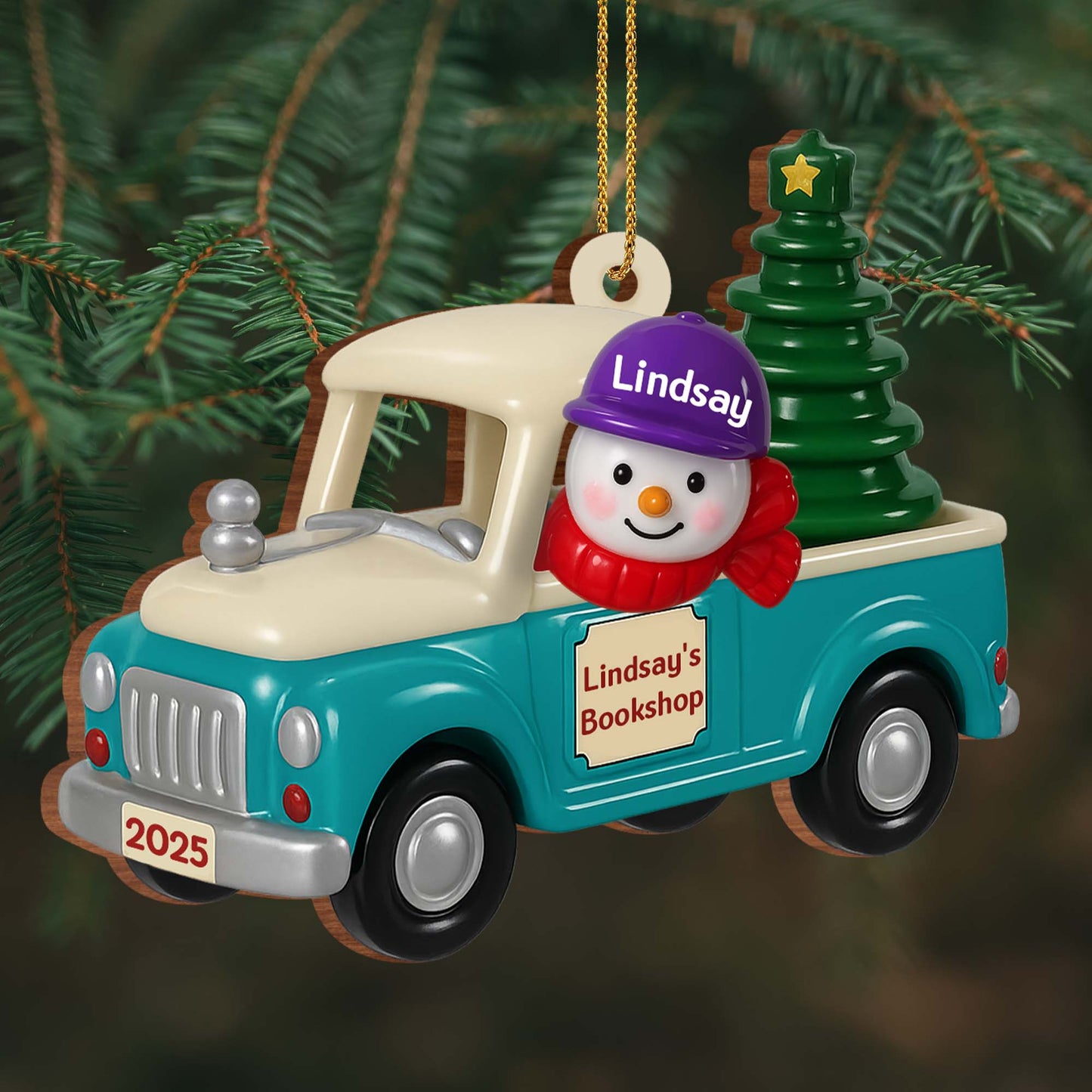 Celebrate The Magic Of Books And Joy Of The Season - Personalized Custom Wood Ornament, Custom Shaped - BLV004_WDO