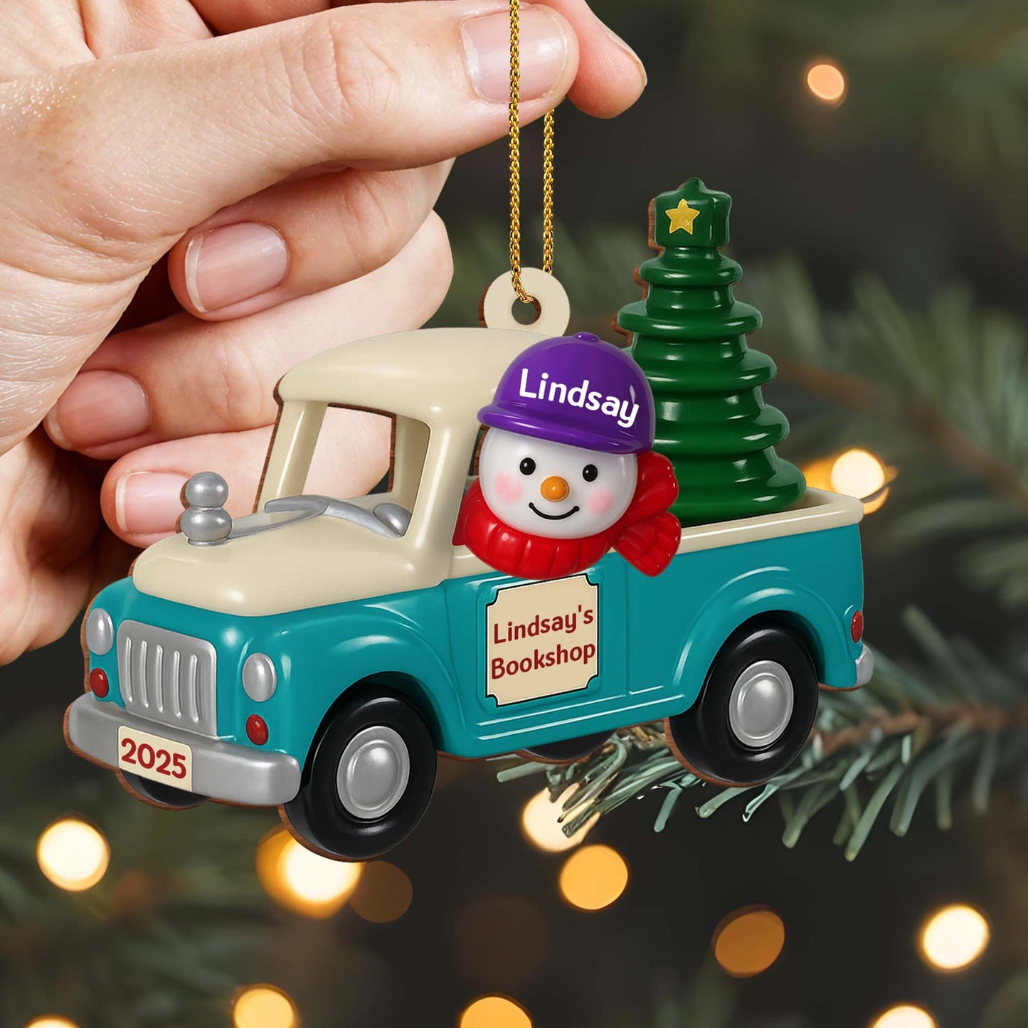 Celebrate The Magic Of Books And Joy Of The Season - Personalized Custom Wood Ornament, Custom Shaped - BLV004_WDO