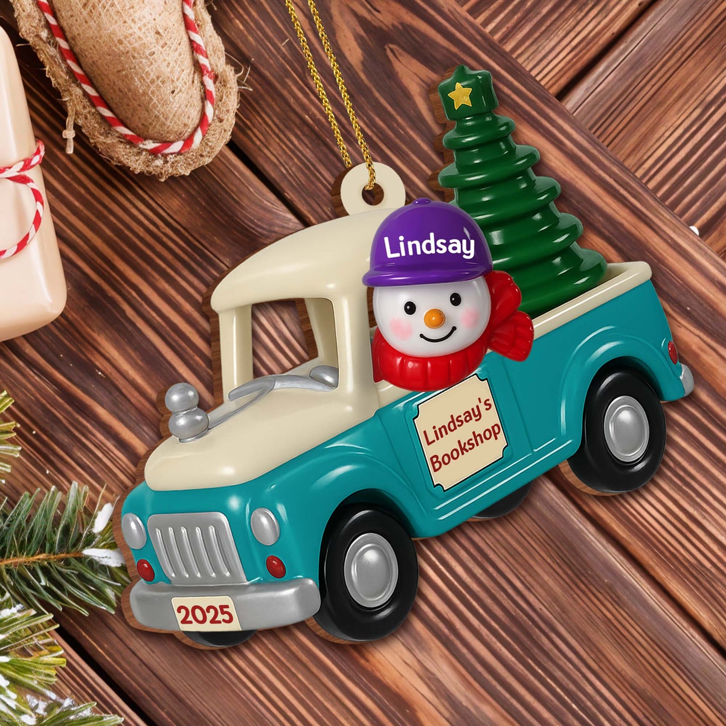 Celebrate The Magic Of Books And Joy Of The Season - Personalized Custom Wood Ornament, Custom Shaped - BLV004_WDO