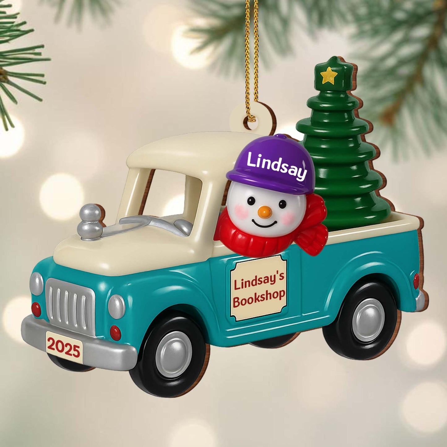 Celebrate The Magic Of Books And Joy Of The Season - Personalized Custom Wood Ornament, Custom Shaped - BLV004_WDO
