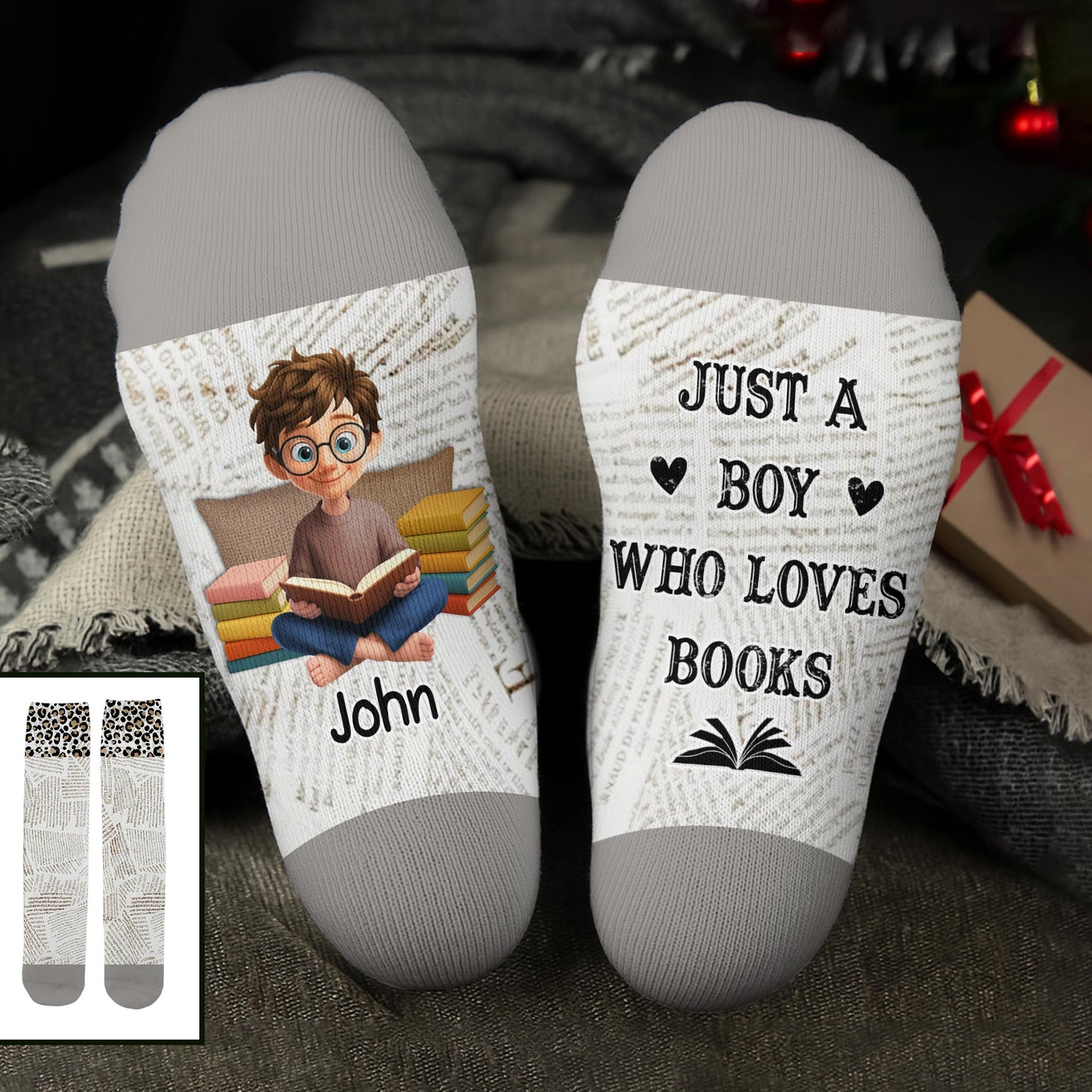 Just A Girl Who Loves Books With Cartoon Girl