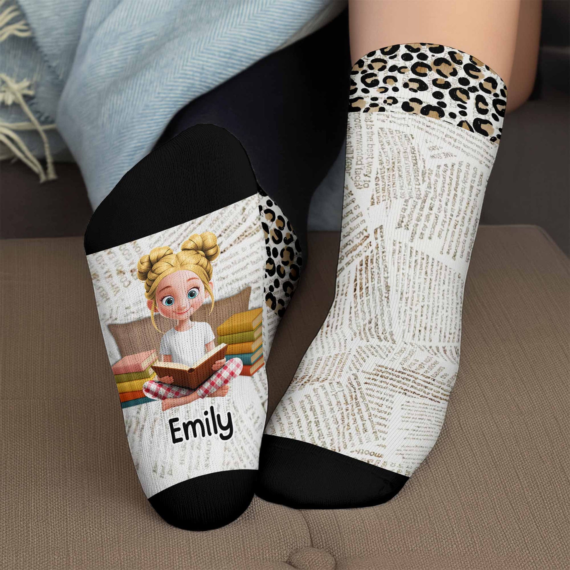 Just A Girl Who Loves Books With Cartoon Girl