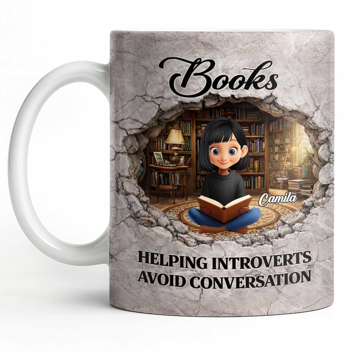 Books Helping Introverts Avoid Conversation Girl Reading In Library