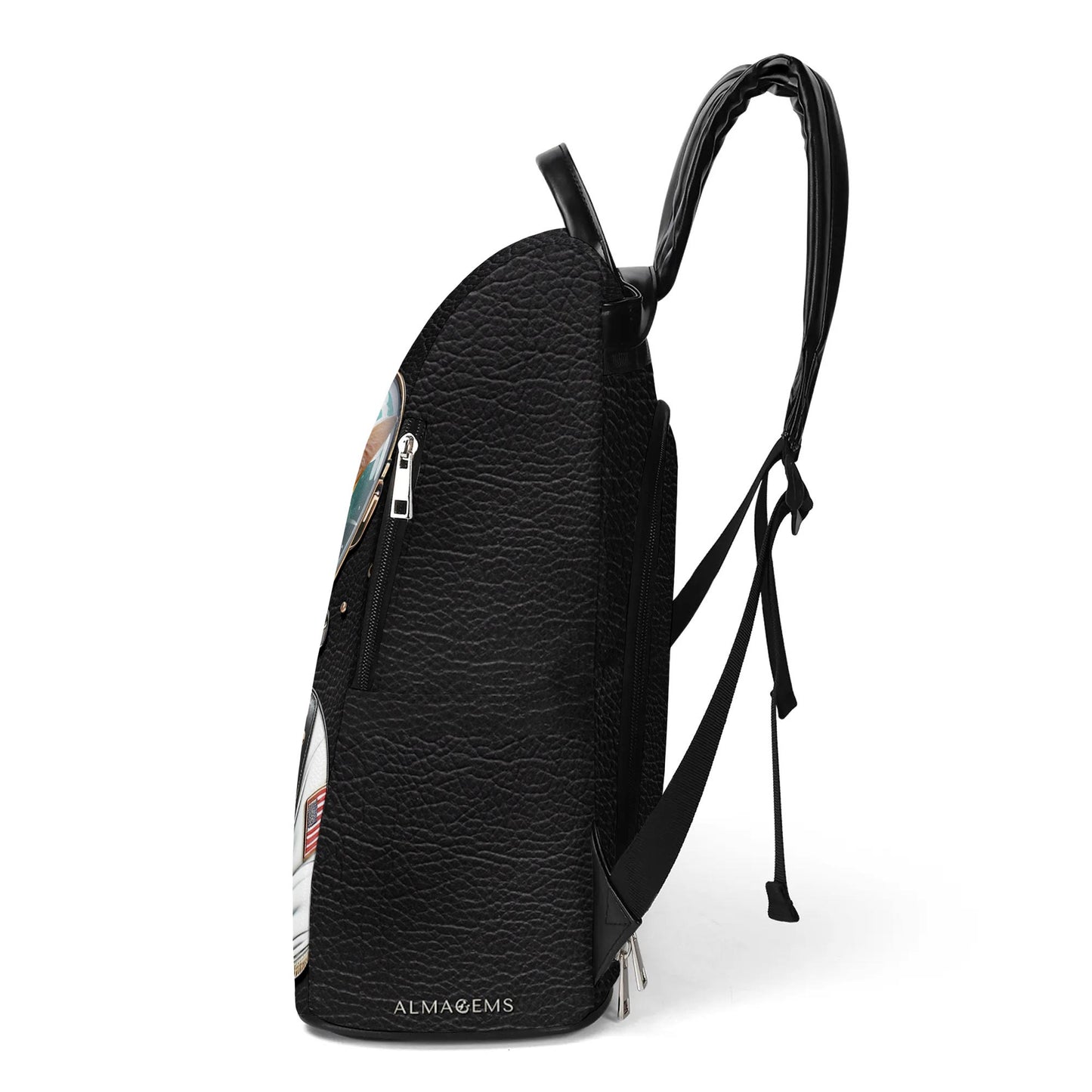Imagen personalizada, El astronauta - Mochila de cuero personalizada - BP_CAT06