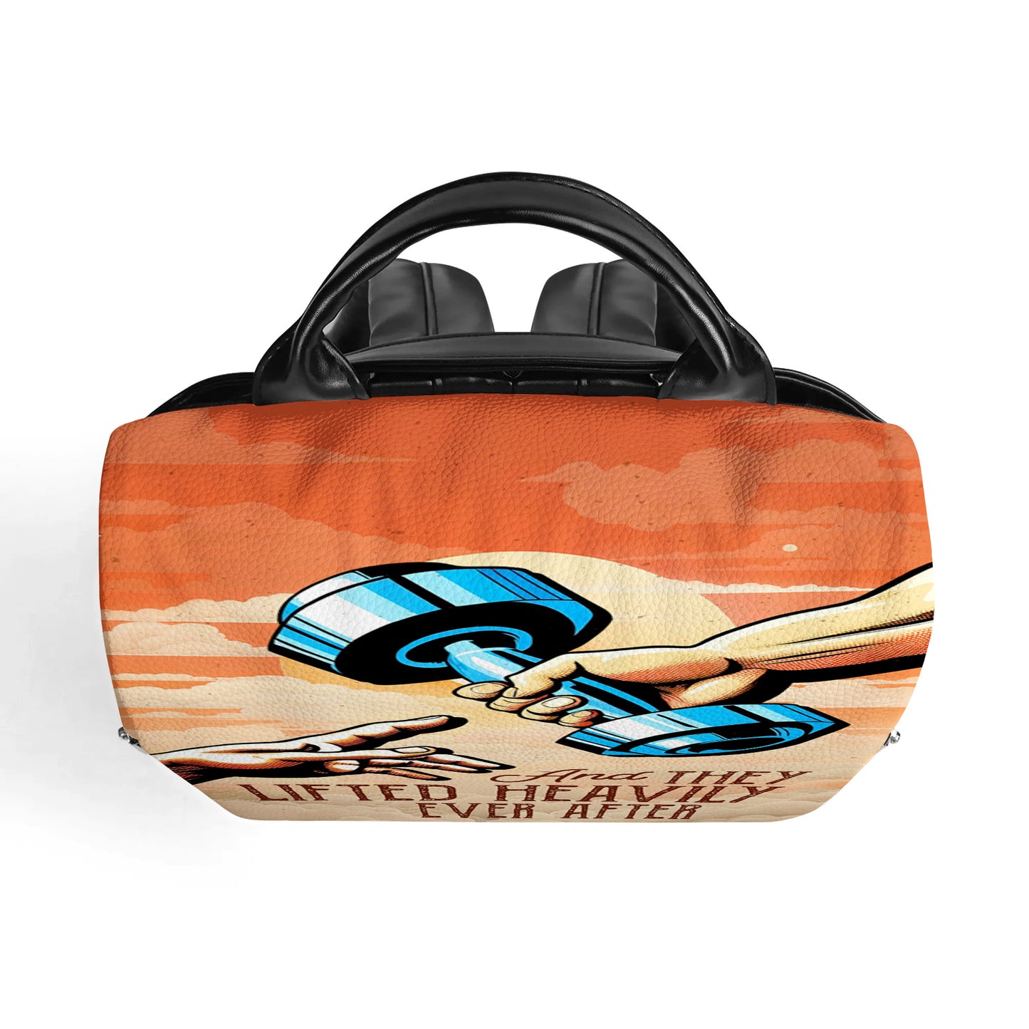 And They Lifted Heavily Ever After - Personalized Custom Leather BackPack - BP_FN01