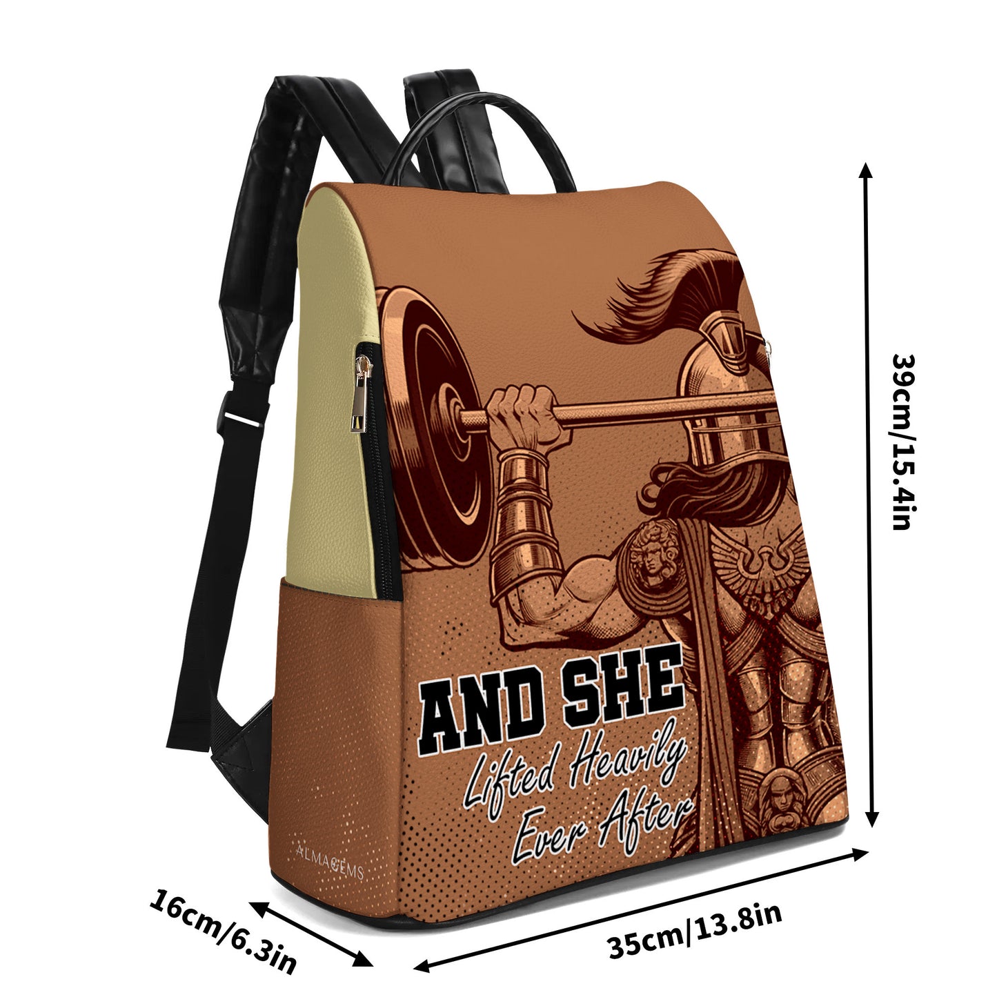 Et elle a soulevé lourdement pour toujours - Sac à dos en cuir personnalisé - BP_FN02