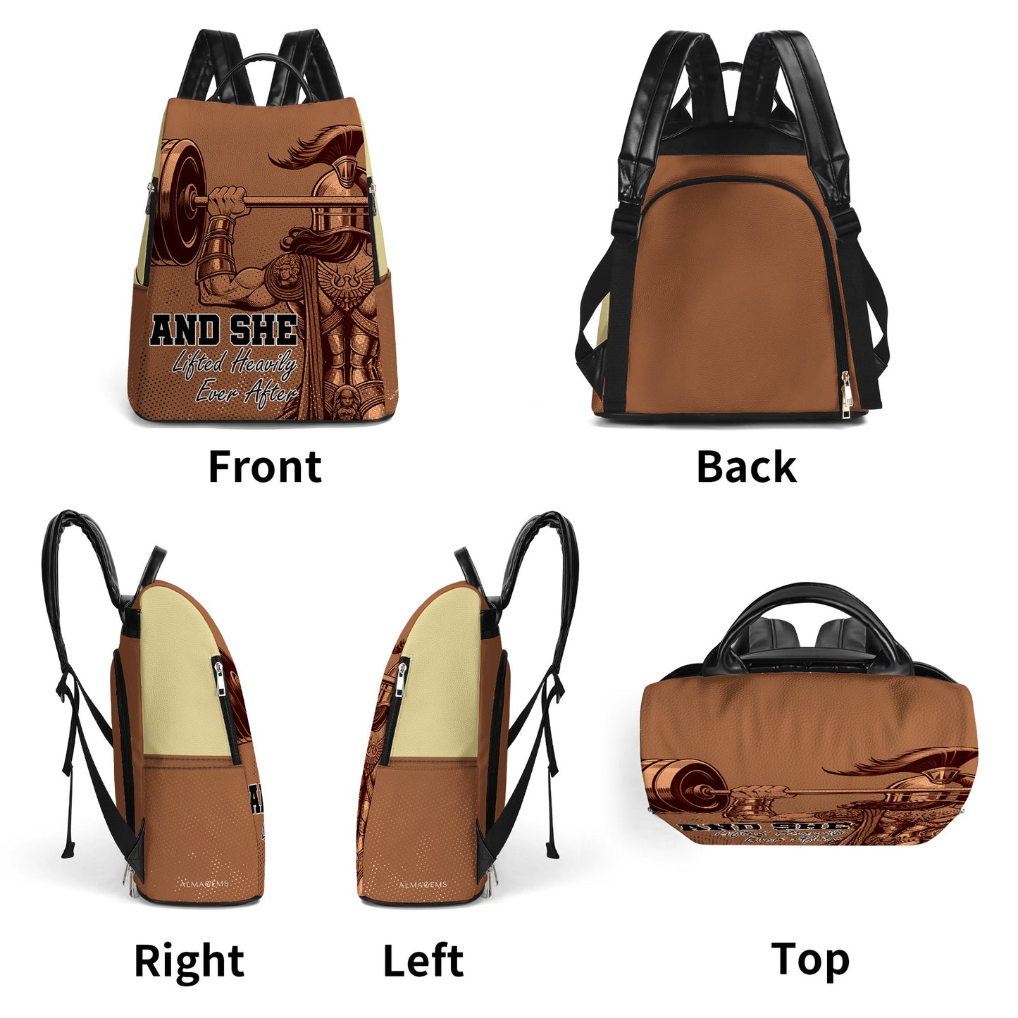 Et elle a soulevé lourdement pour toujours - Sac à dos en cuir personnalisé - BP_FN02