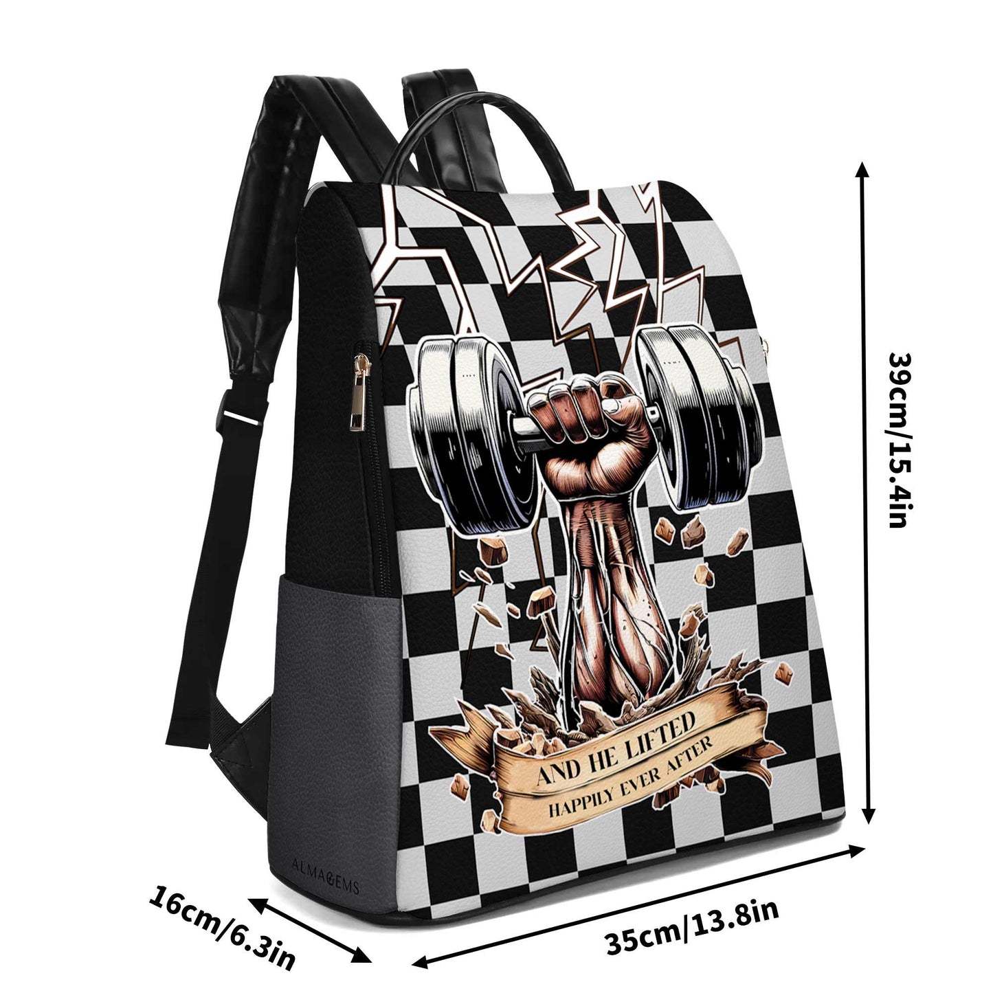 And HE Lifted Heavily Ever After - Personalized Custom Leather BackPack - BP_FN04