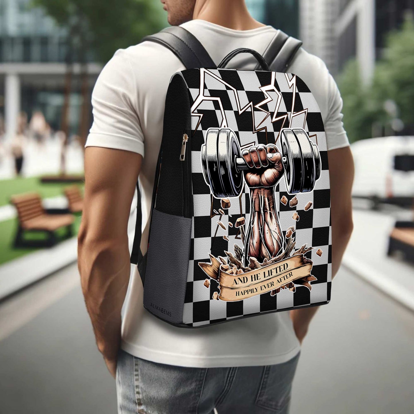 And HE Lifted Heavily Ever After - Personalized Custom Leather BackPack - BP_FN04