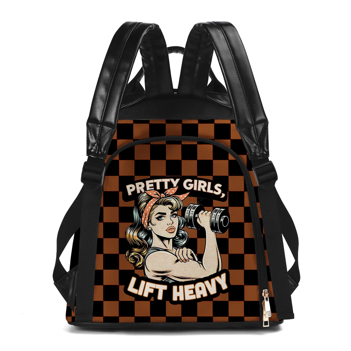 Pretty Girls Lift Heavy - Personalized Custom Leather BackPack - BP_FN05