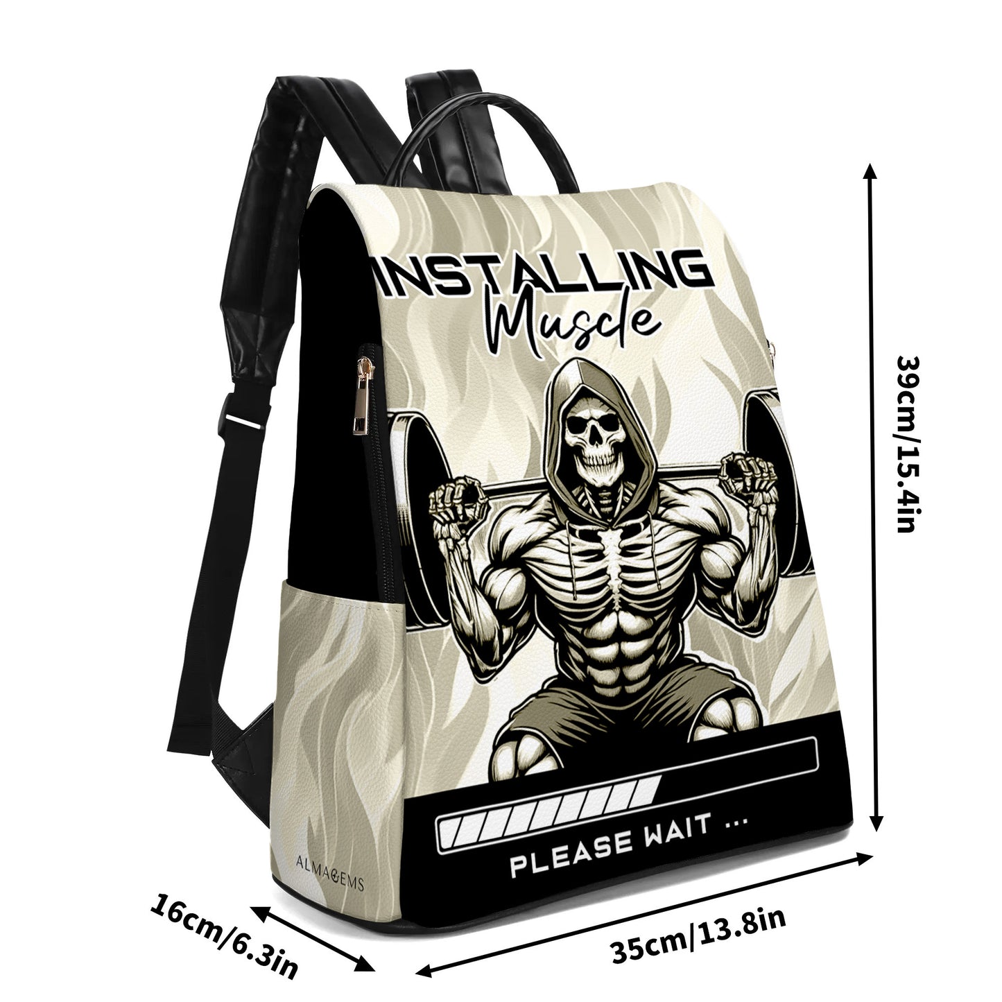 Instalando Muscle. Por favor espere - Mochila de cuero personalizada - BP_FN08