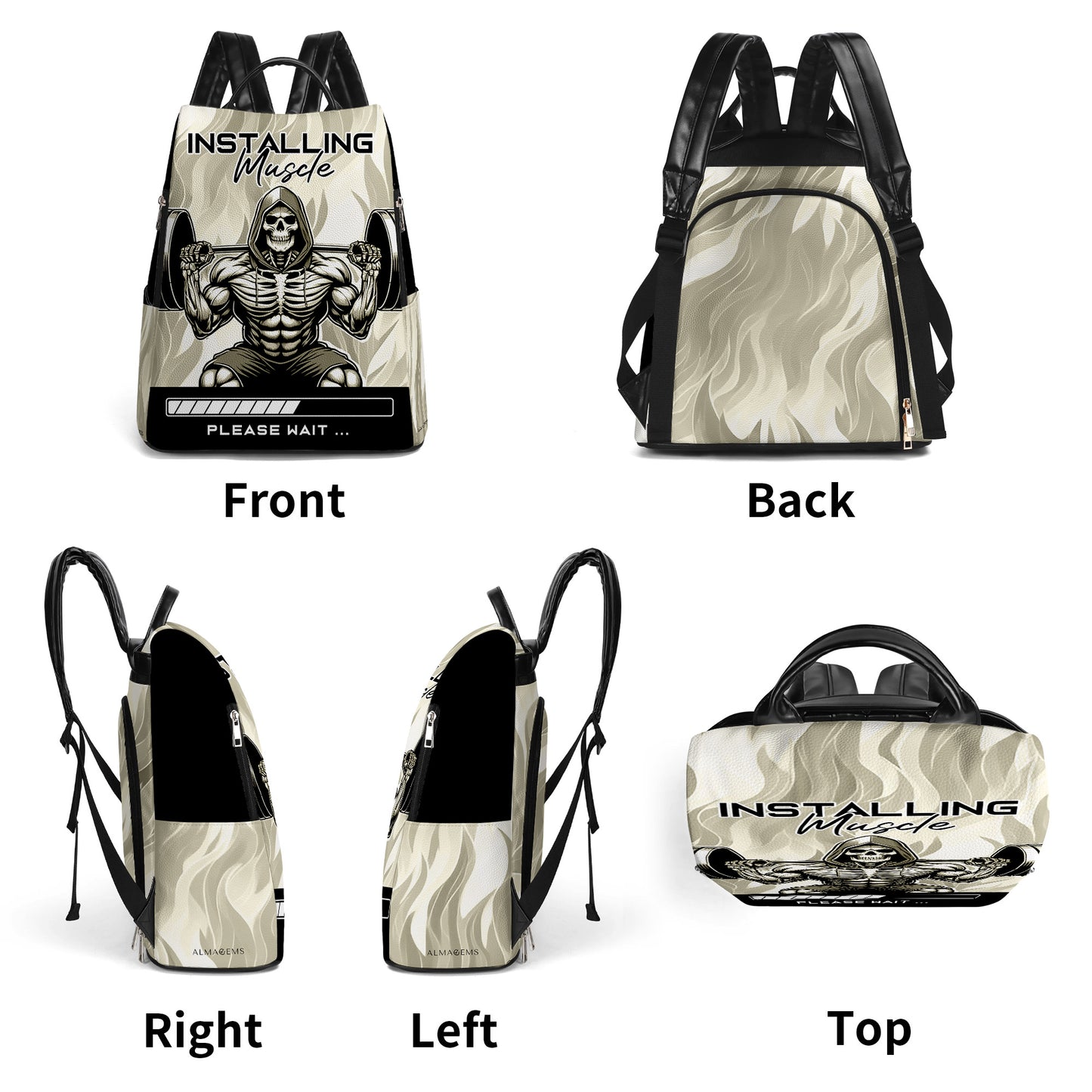 Instalando Muscle. Por favor espere - Mochila de cuero personalizada - BP_FN08