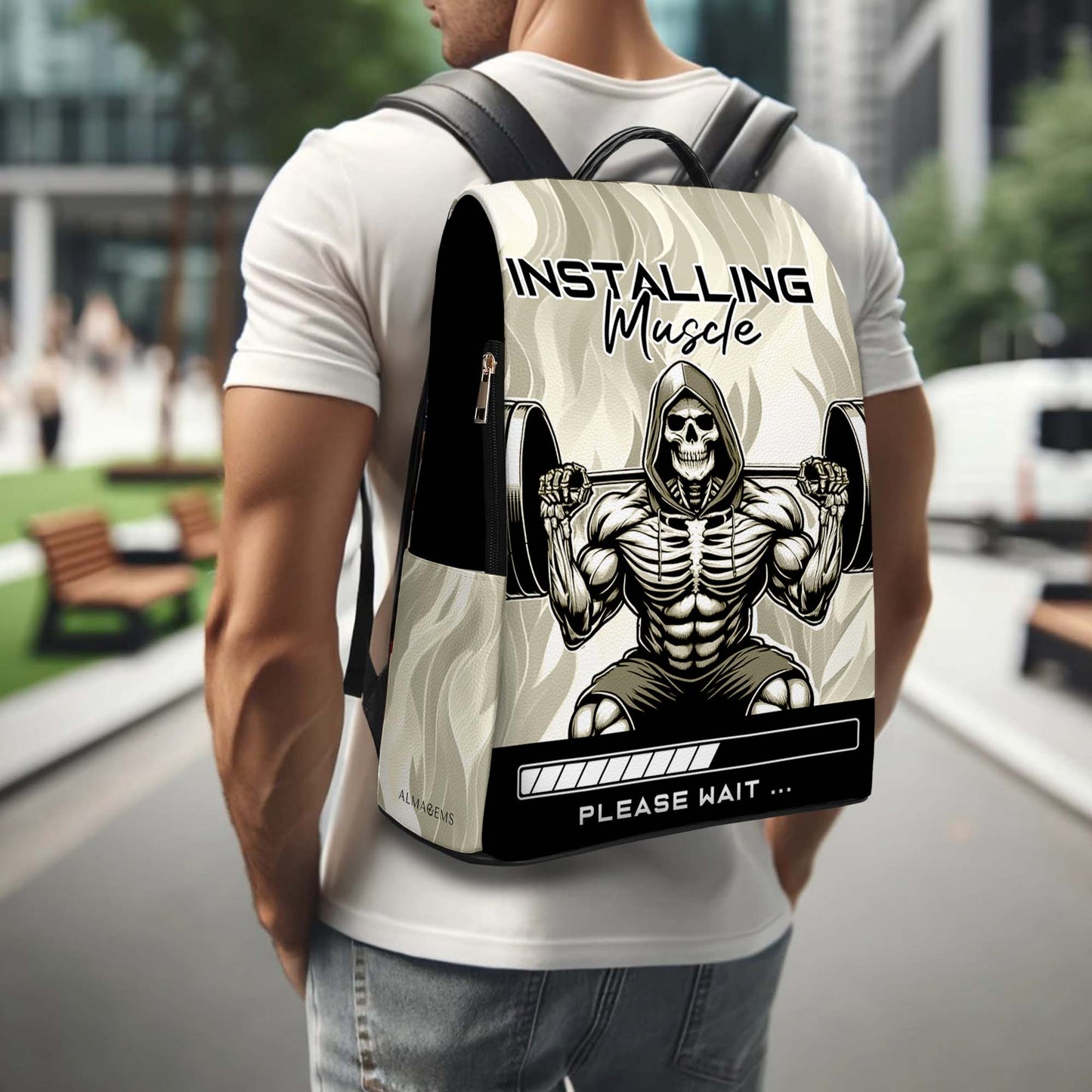Instalando Muscle. Por favor espere - Mochila de cuero personalizada - BP_FN08