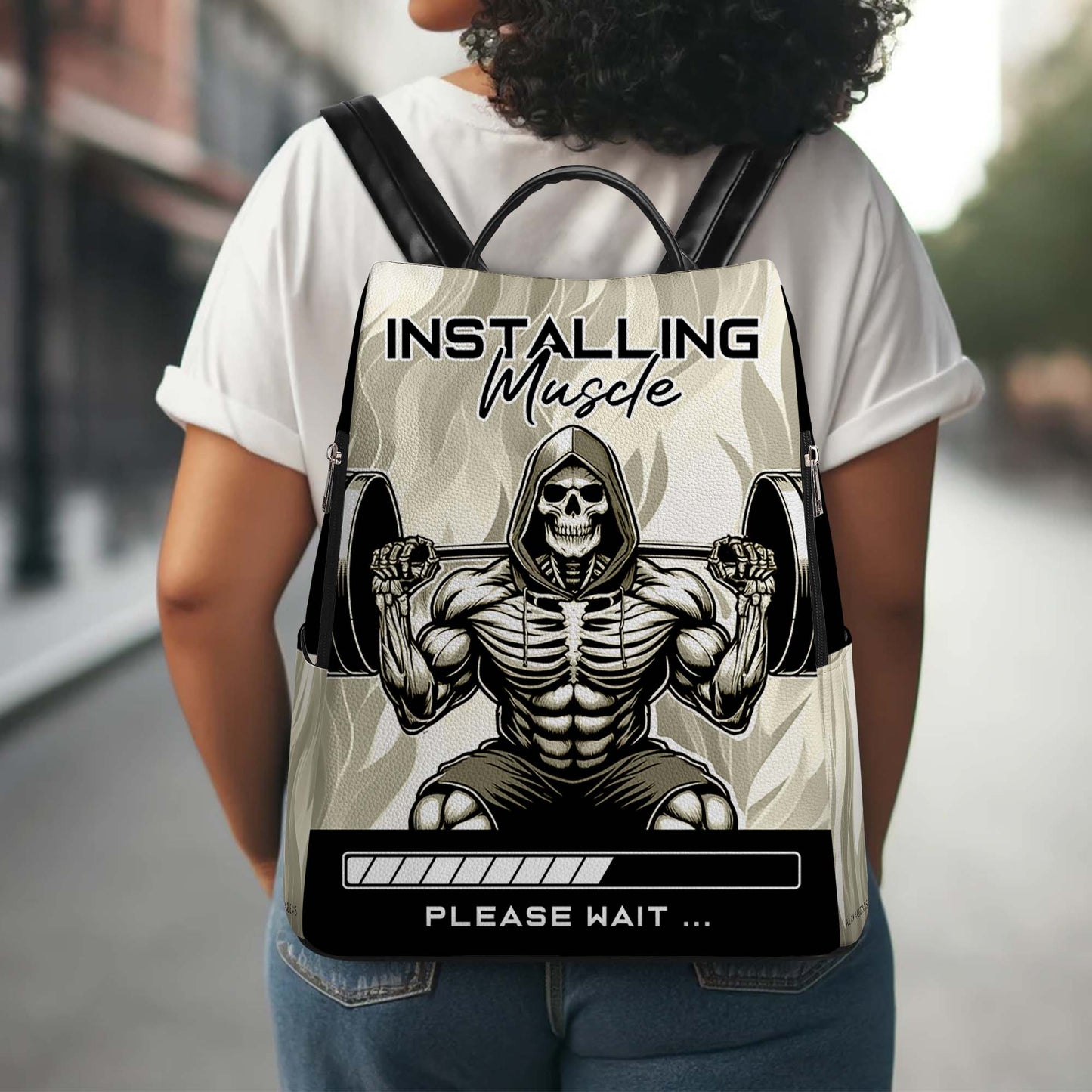 Instalando Muscle. Por favor espere - Mochila de cuero personalizada - BP_FN08