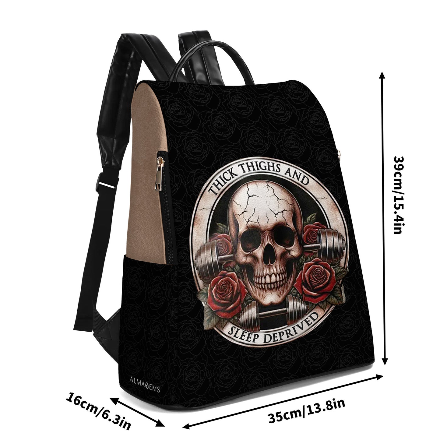 Thick Thighs And Sleep Deprived - Personalized Custom Leather BackPack - BP_FN11