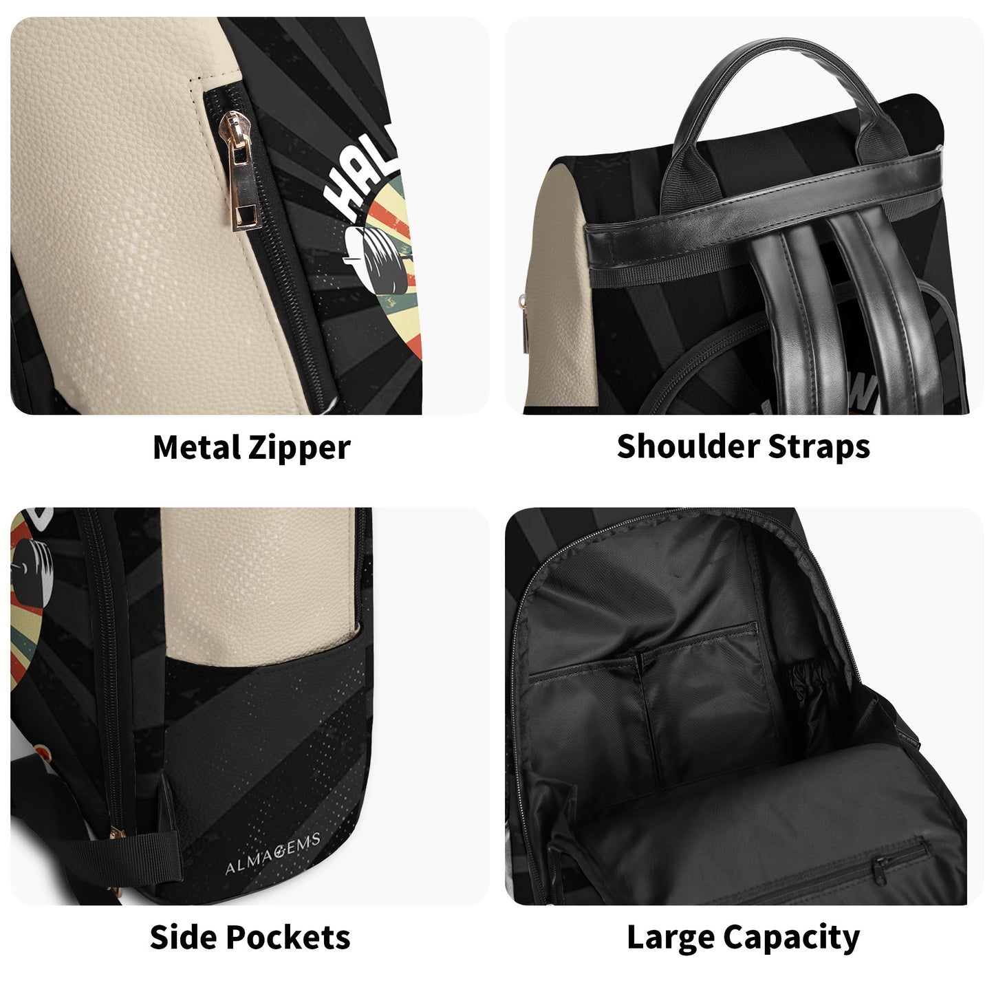 Hallowed Be Thy Gains - Personalized Custom Leather BackPack - BP_FN13
