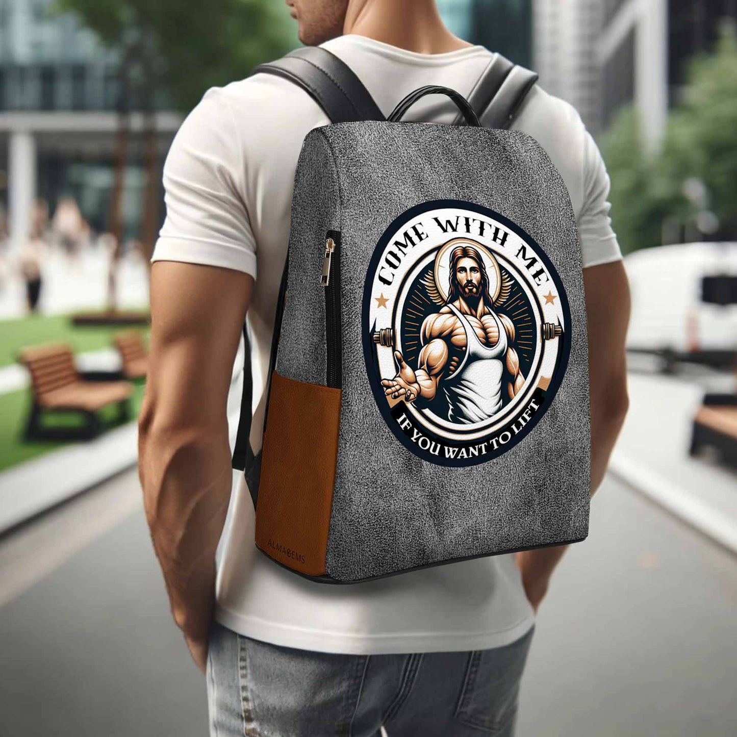 If You Want To Lift - Personalized Custom Leather BackPack - BP_FN14