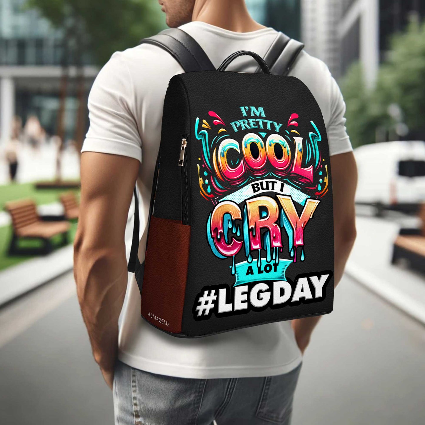 I'm Pretty Cool, But I Cry A Lot - Personalized Custom Leather BackPack - BP_FN15