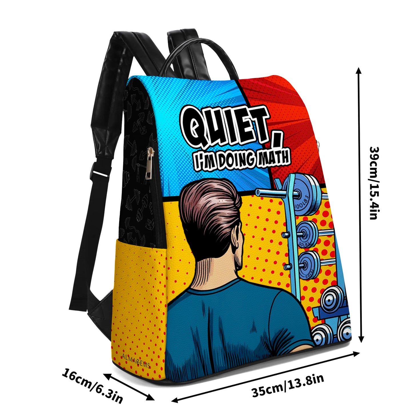 QUIET, I'm Doing Math - Personalized Custom Leather BackPack - BP_FN16