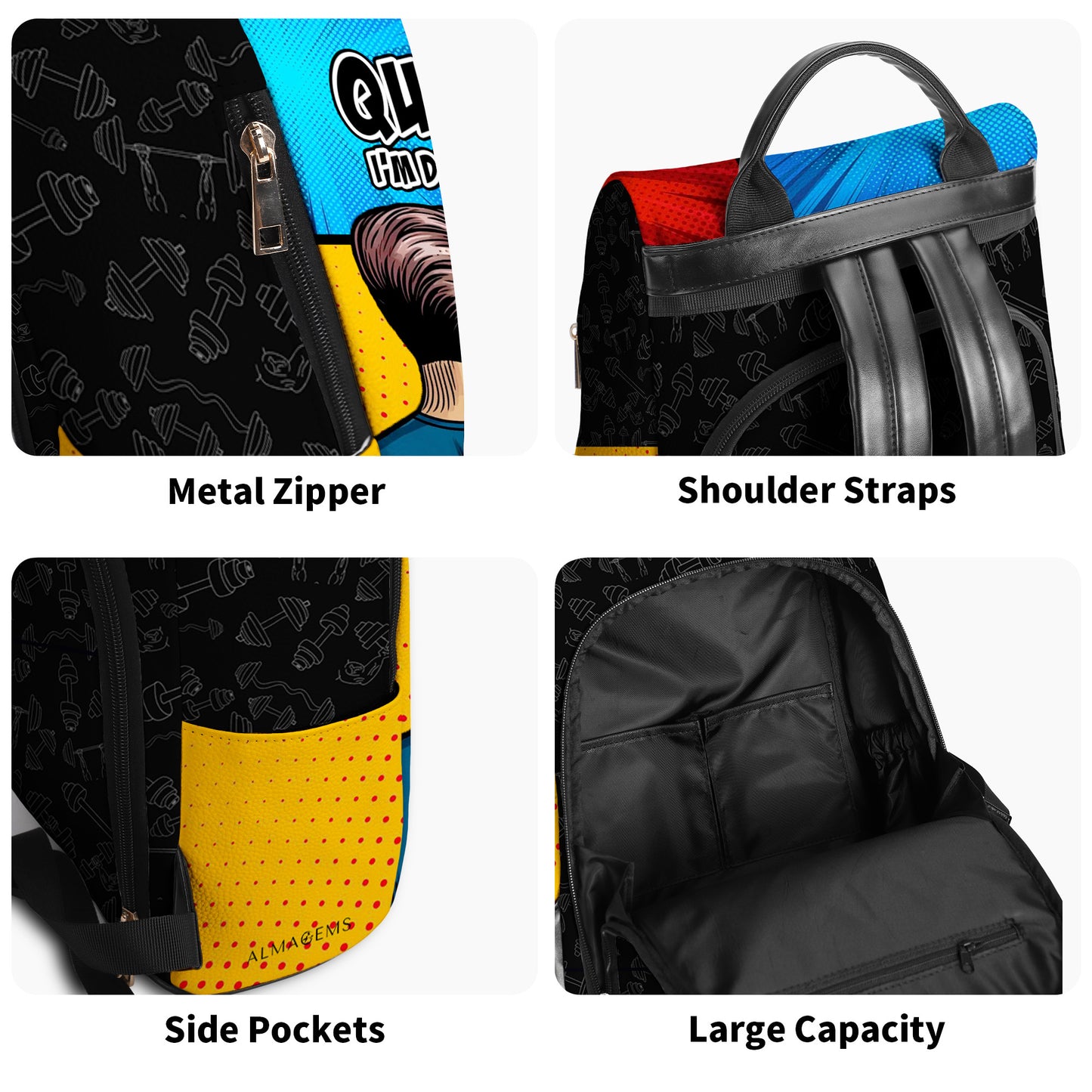 QUIET, I'm Doing Math - Personalized Custom Leather BackPack - BP_FN16