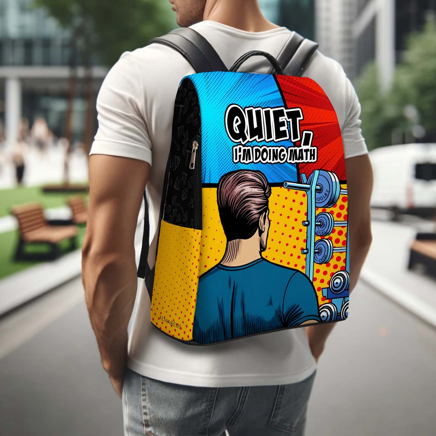QUIET, I'm Doing Math - Personalized Custom Leather BackPack - BP_FN16