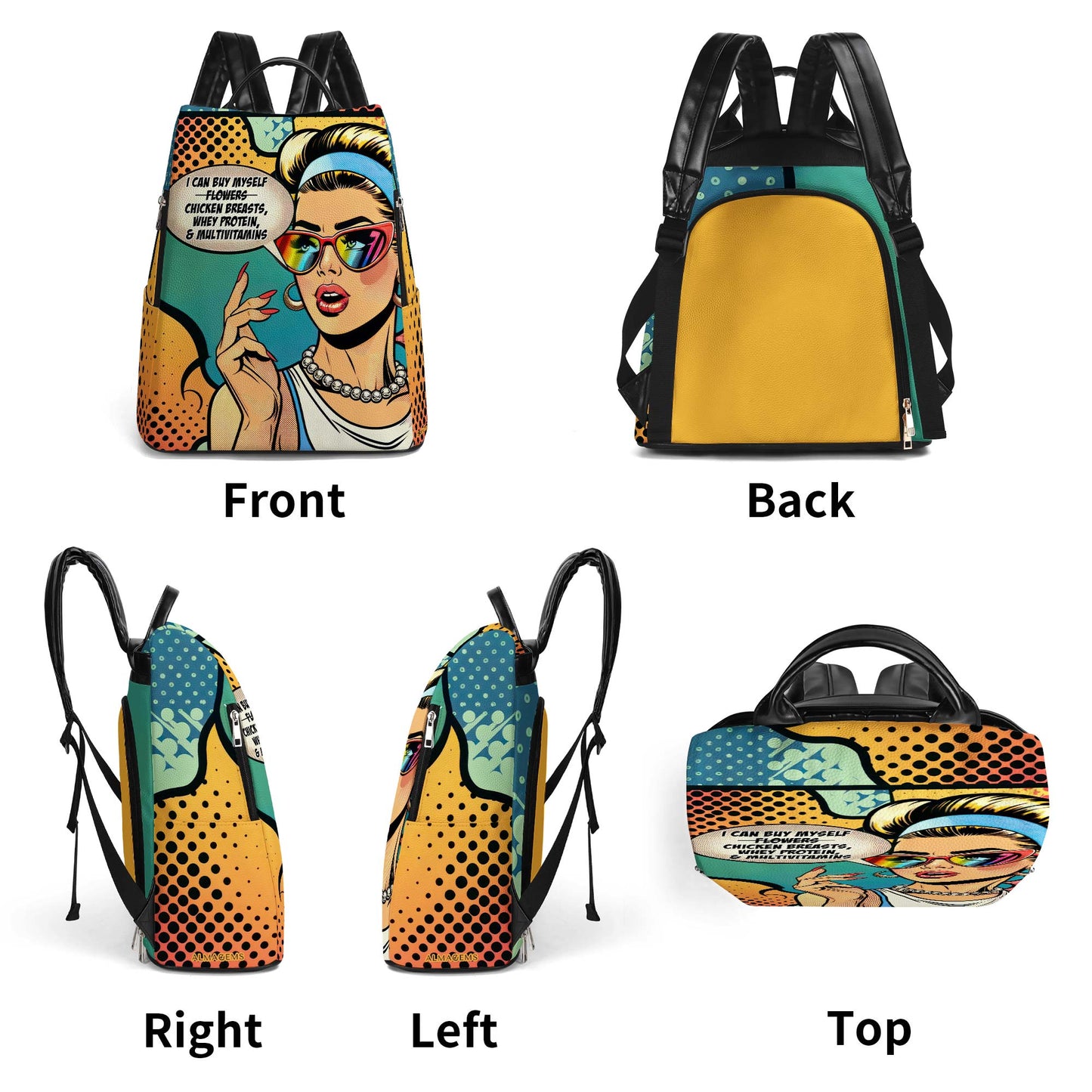 Je peux m'acheter... - Sac à dos en cuir personnalisé - BP_FN22