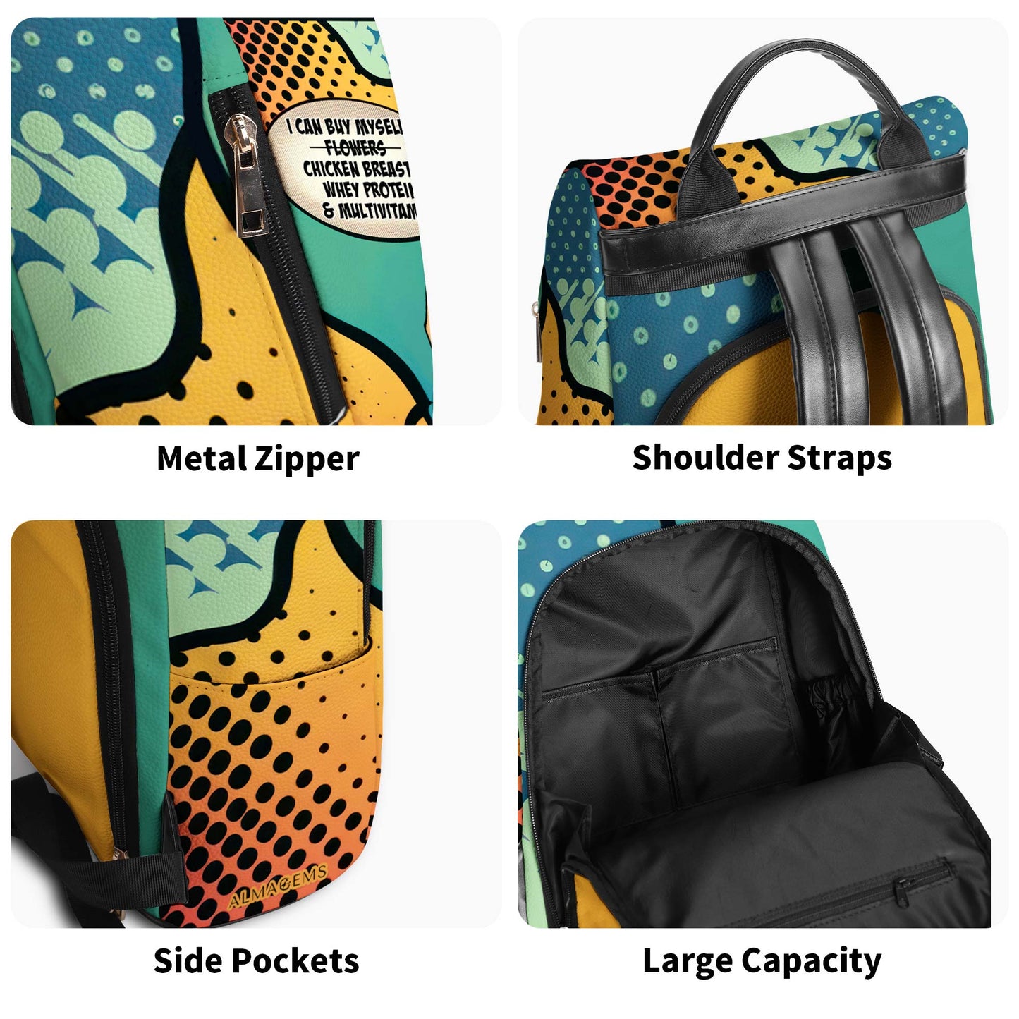 Je peux m'acheter... - Sac à dos en cuir personnalisé - BP_FN22