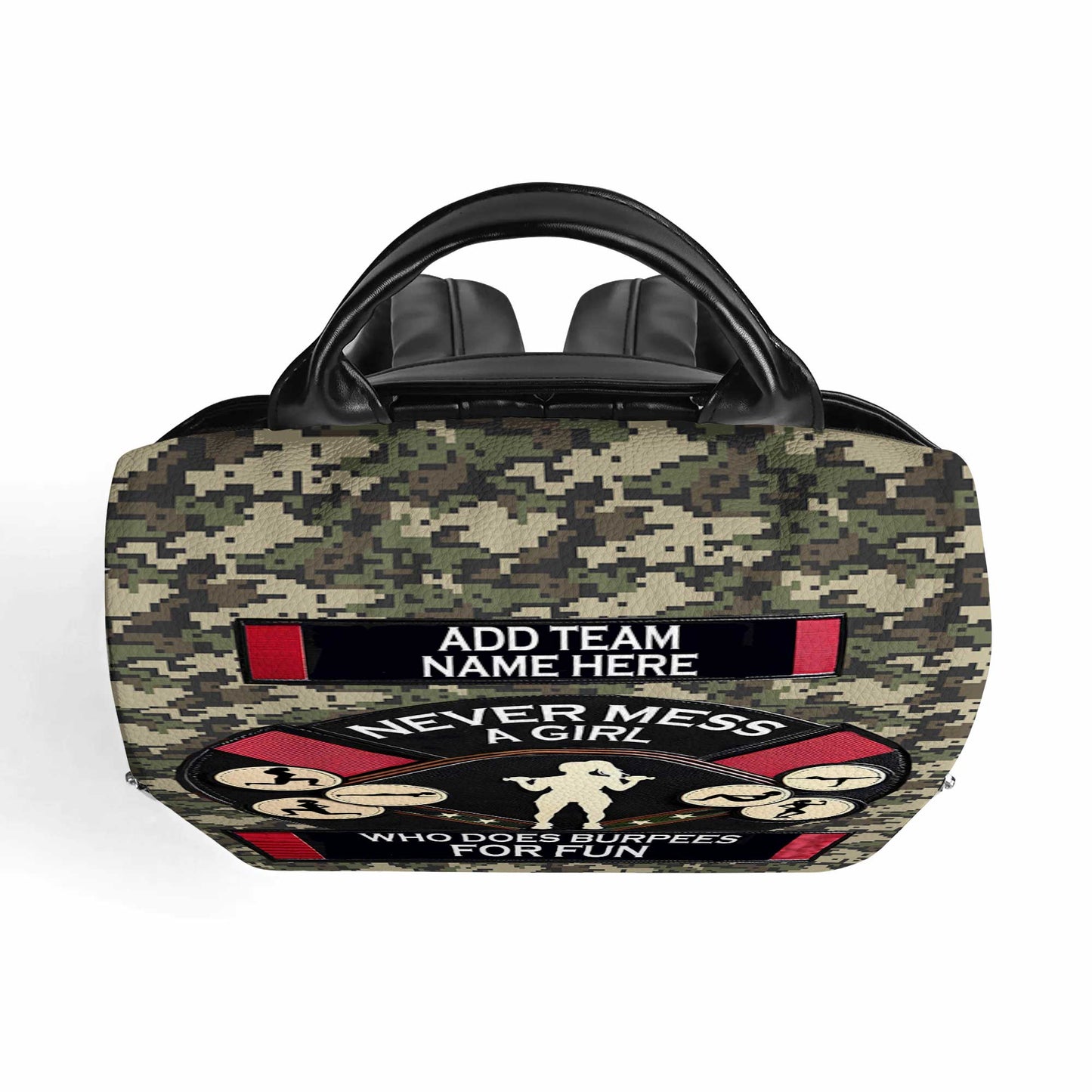 Never Mess A Girl Who Does Burpees For Fun - Personalized Custom Leather BackPack - BP_FN26