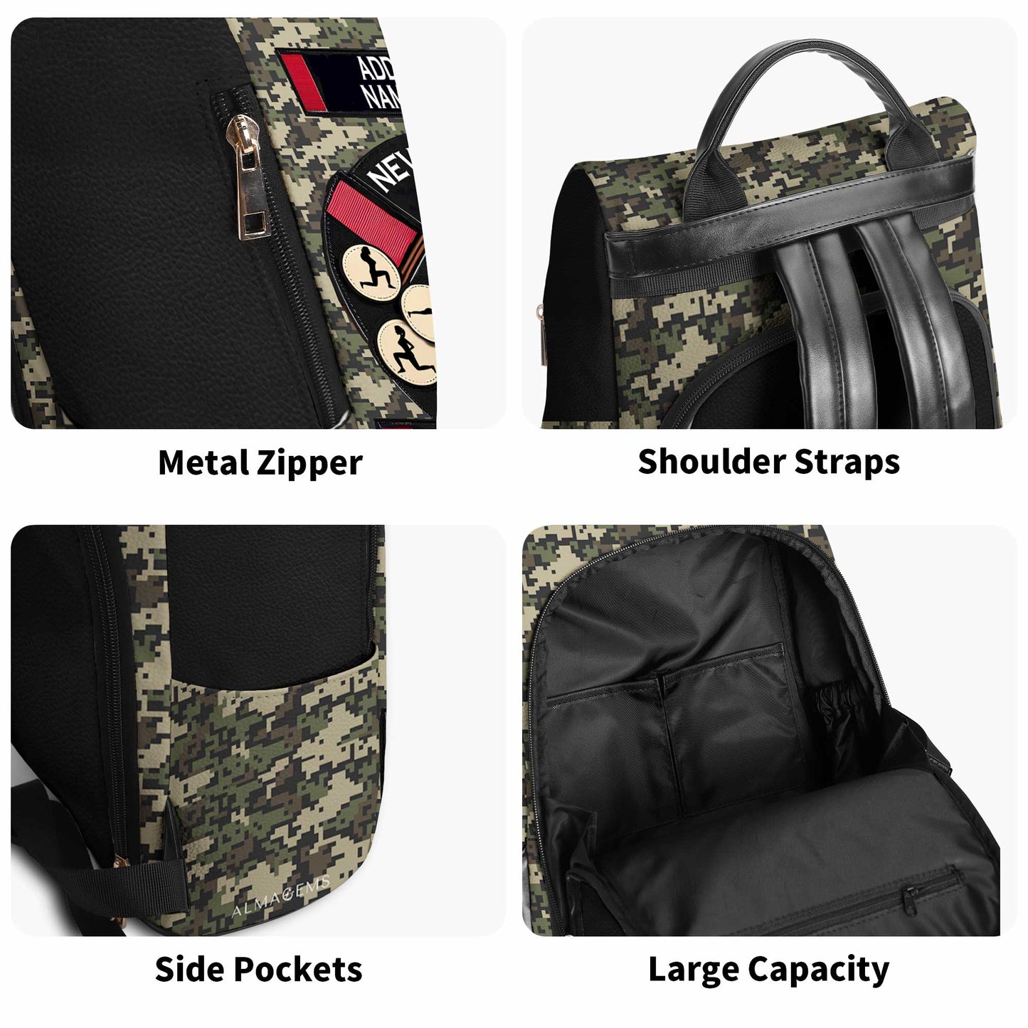 Never Mess A Girl Who Does Burpees For Fun - Personalized Custom Leather BackPack - BP_FN26