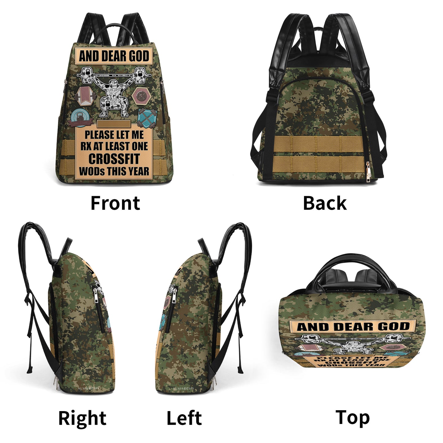 And Dear God - Personalized Custom Leather BackPack - BP_FN28