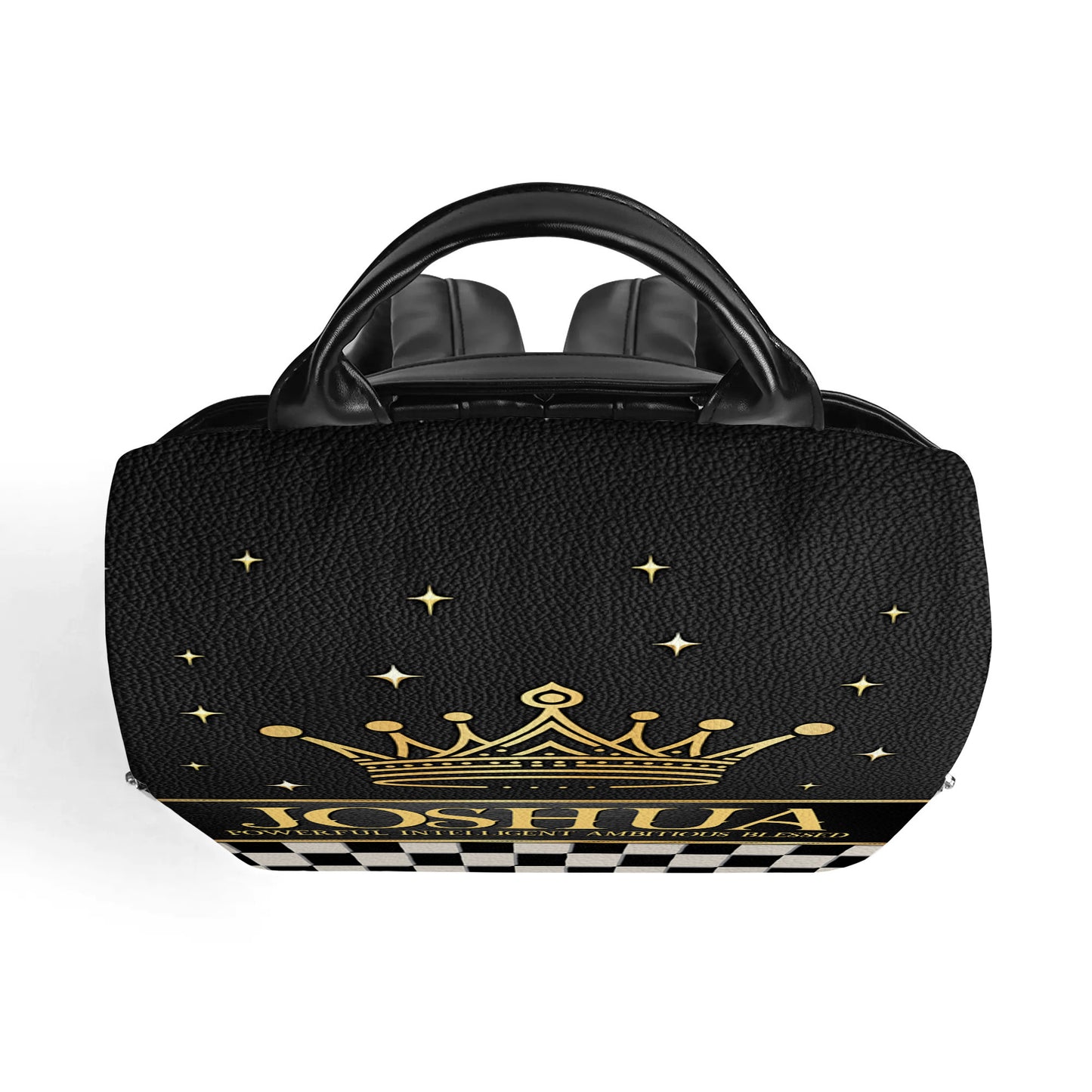 Sac à dos en cuir personnalisé « Couronne à carreaux » - BP_K01