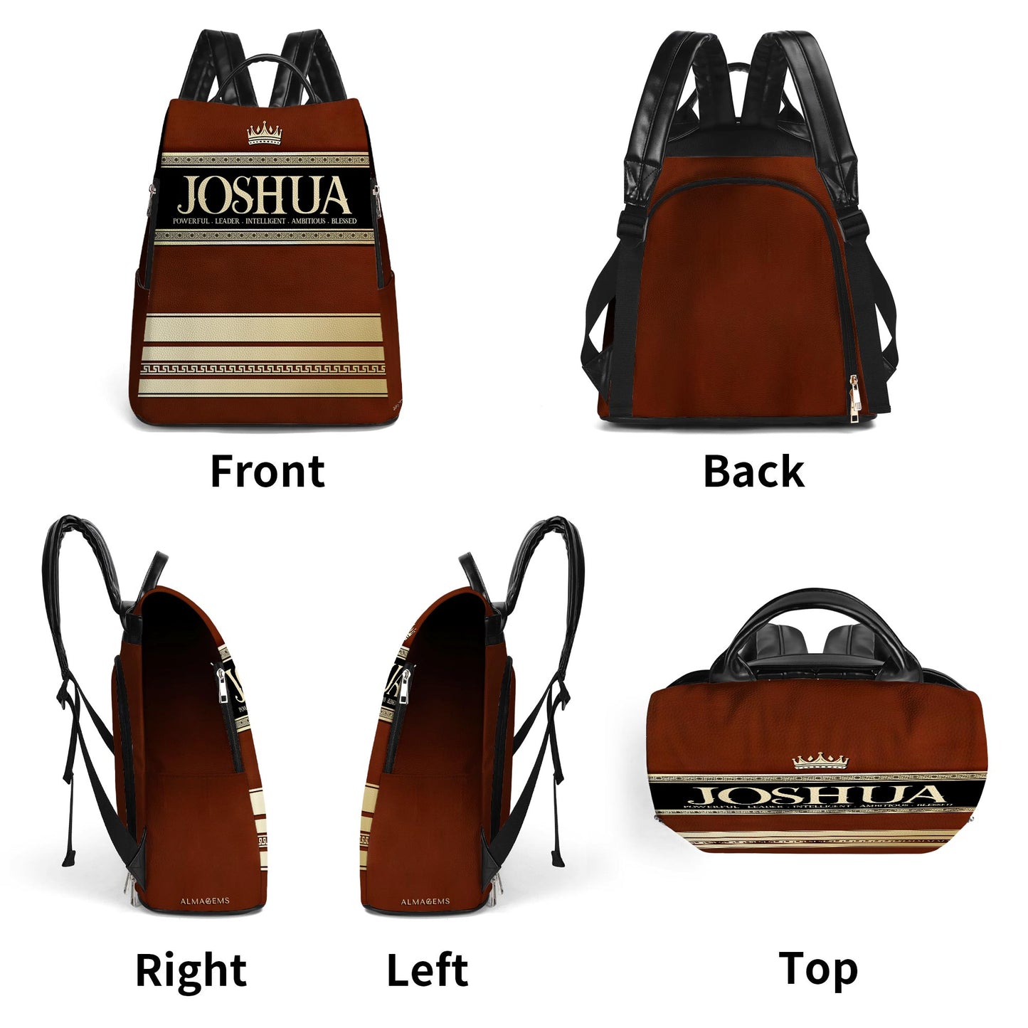 Sac à dos en cuir personnalisé King Crown - BP_K02