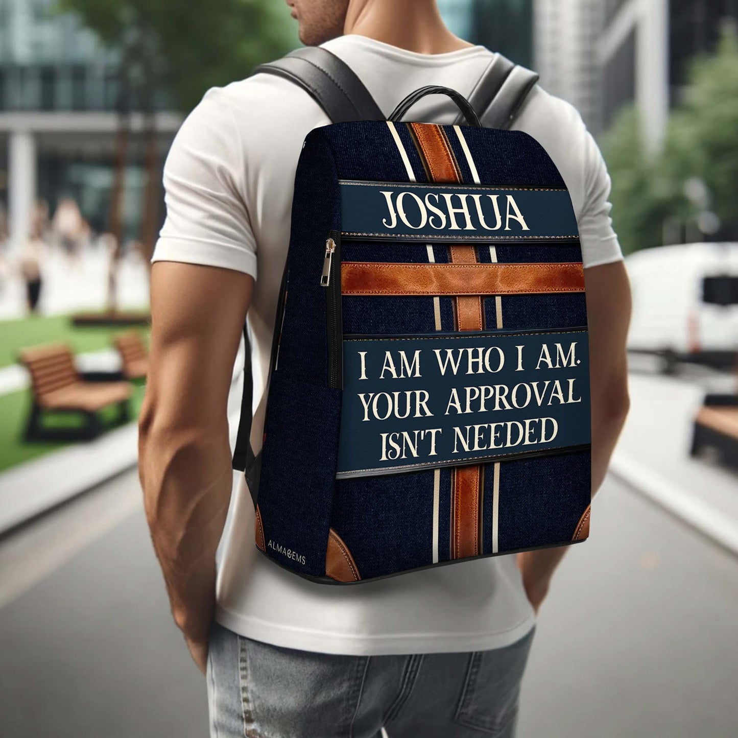 I Am Who I Am - Personalized Custom Leather BackPack - BP_K03