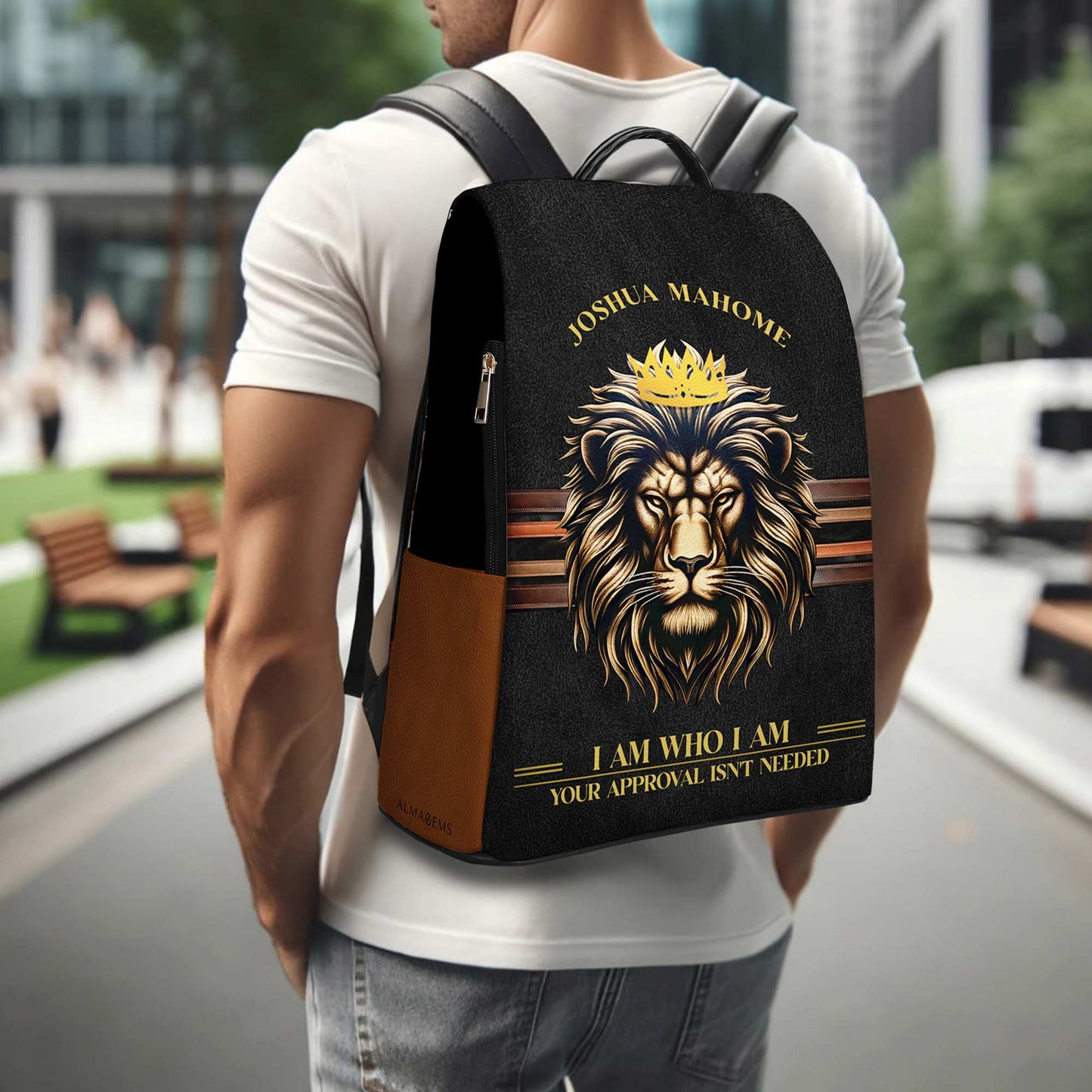 Je suis qui je suis - Sac à dos en cuir personnalisé - BP_K05