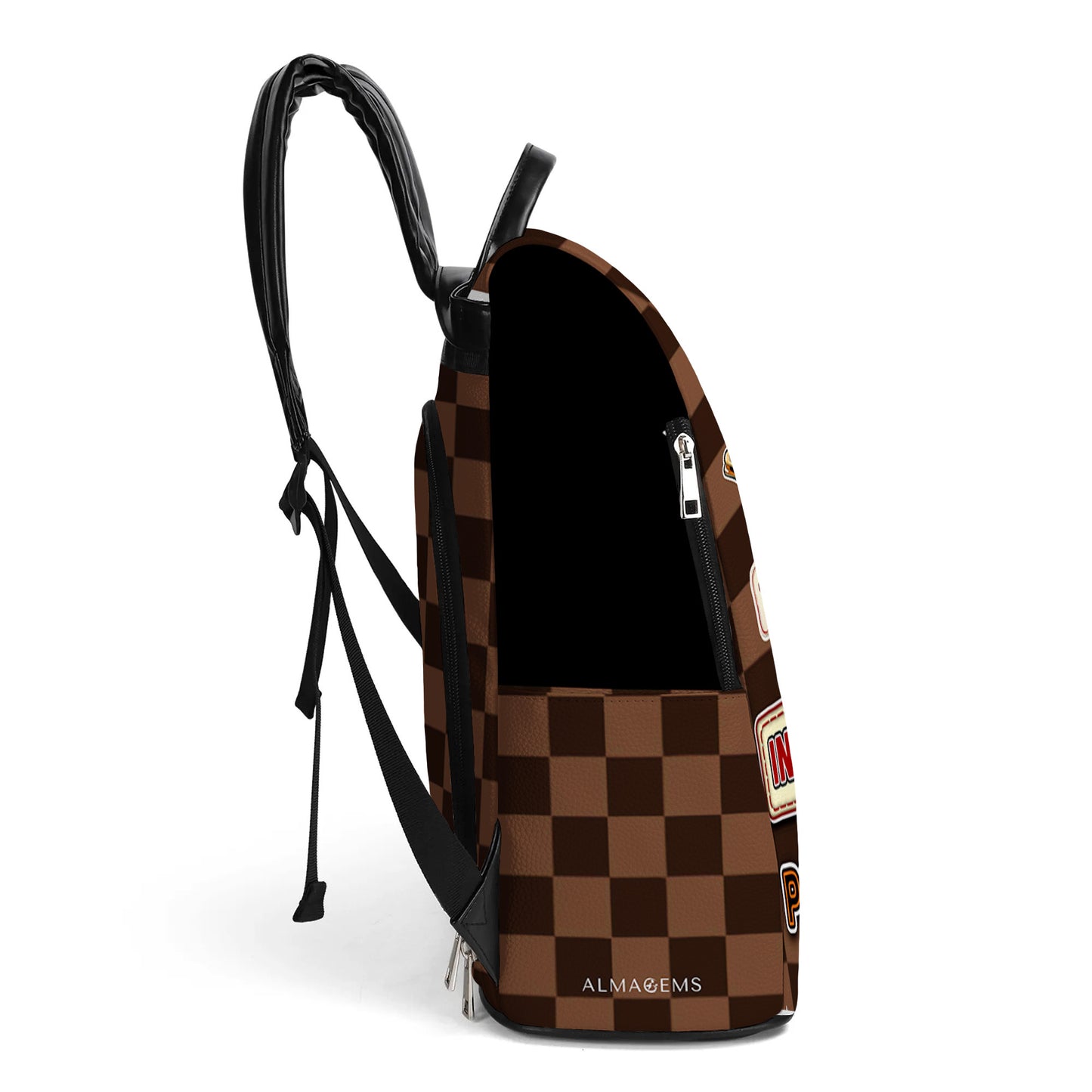 Powerful Leader Intelligent Ambitious Blessed - Personalized Custom Leather BackPack - BP_K06