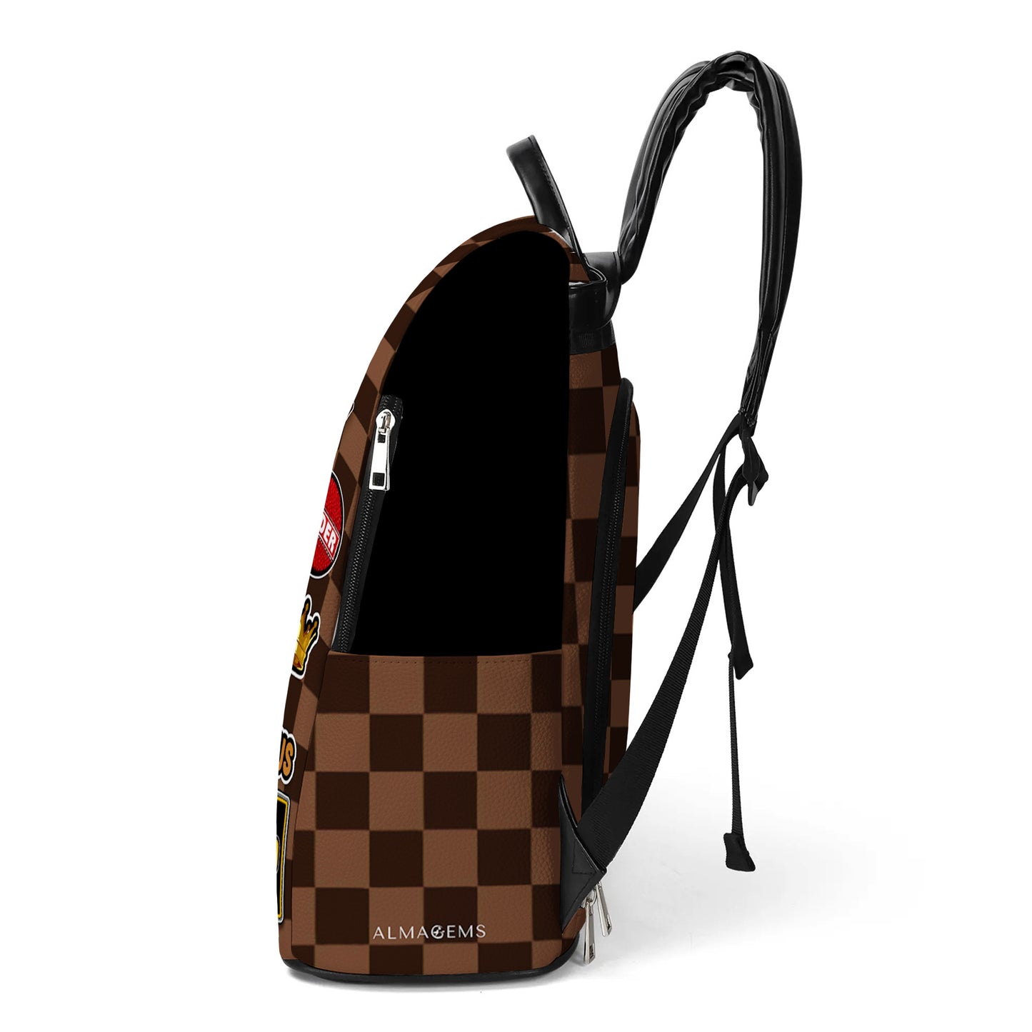 Powerful Leader Intelligent Ambitious Blessed - Personalized Custom Leather BackPack - BP_K06