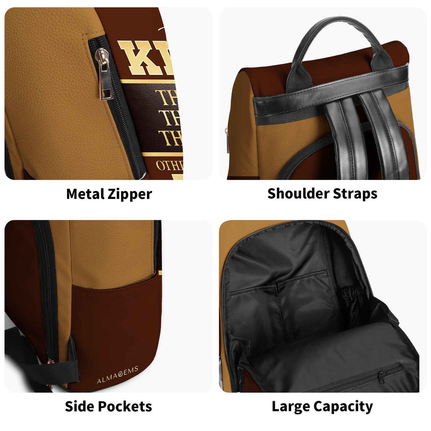 L'Homme, le Mythe, la Légende - Sac à dos en cuir personnalisé - BP_K07
