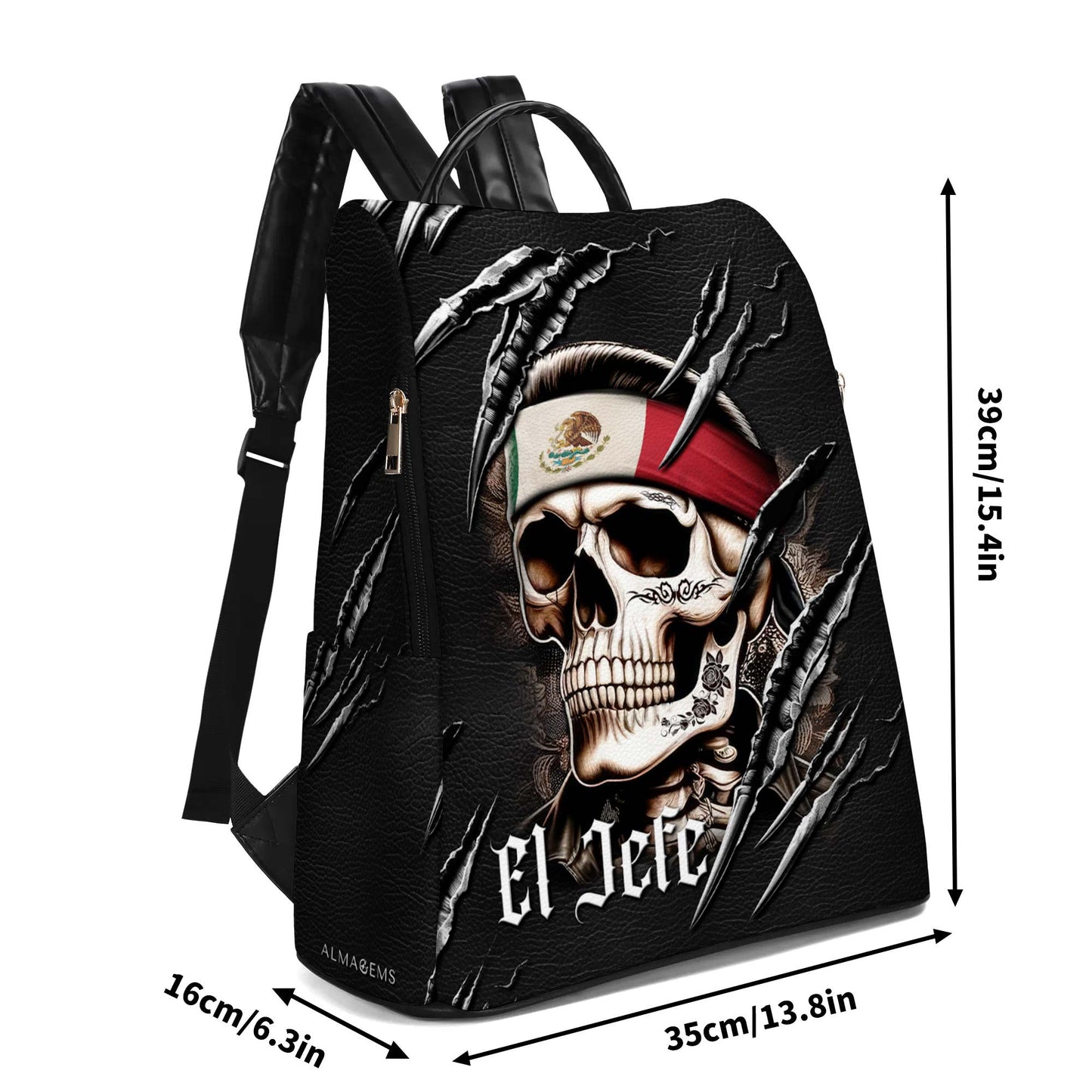 El Jefe - Personalized Custom Leather BackPack - BP_MX03