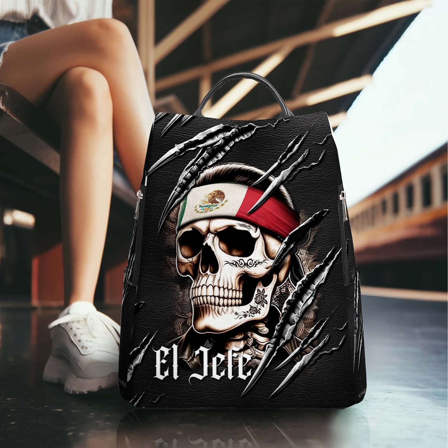 El Jefe - Personalized Custom Leather BackPack - BP_MX03