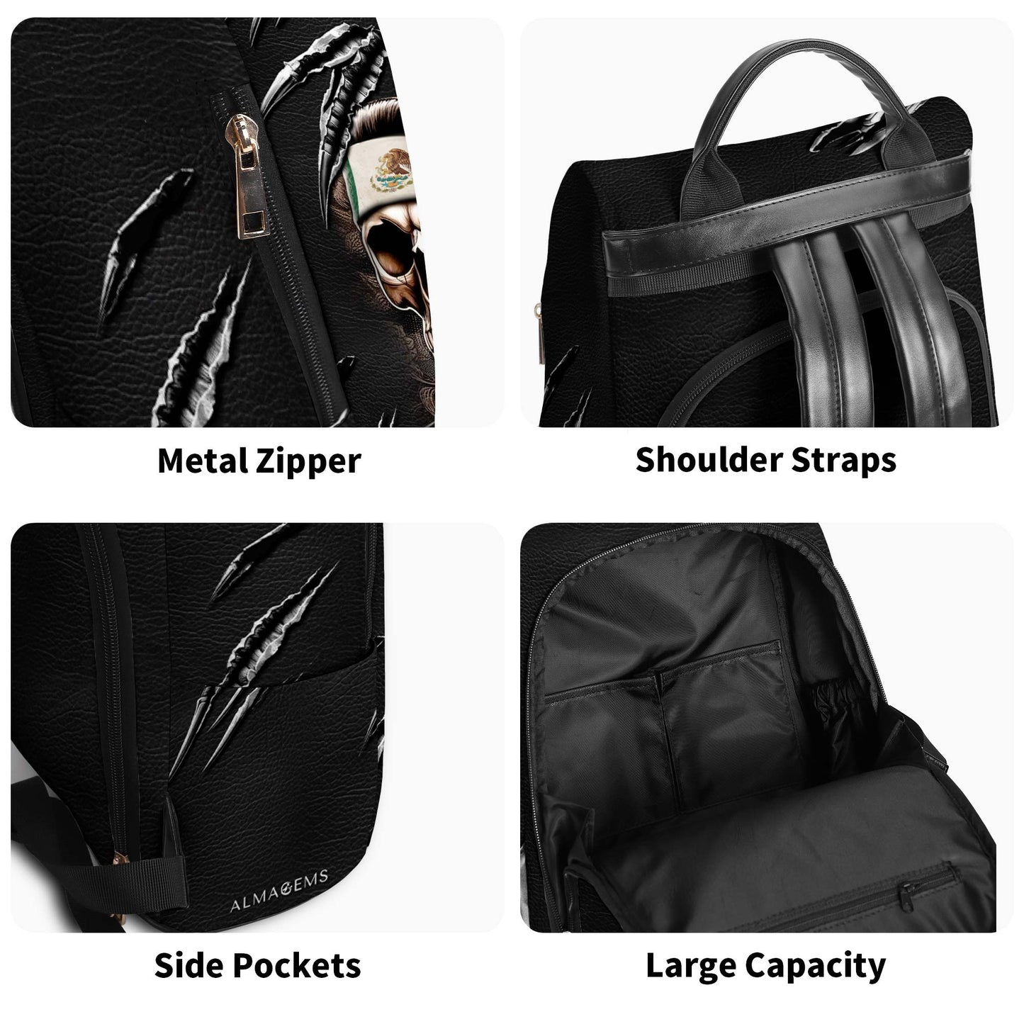 El Jefe - Personalized Custom Leather BackPack - BP_MX03