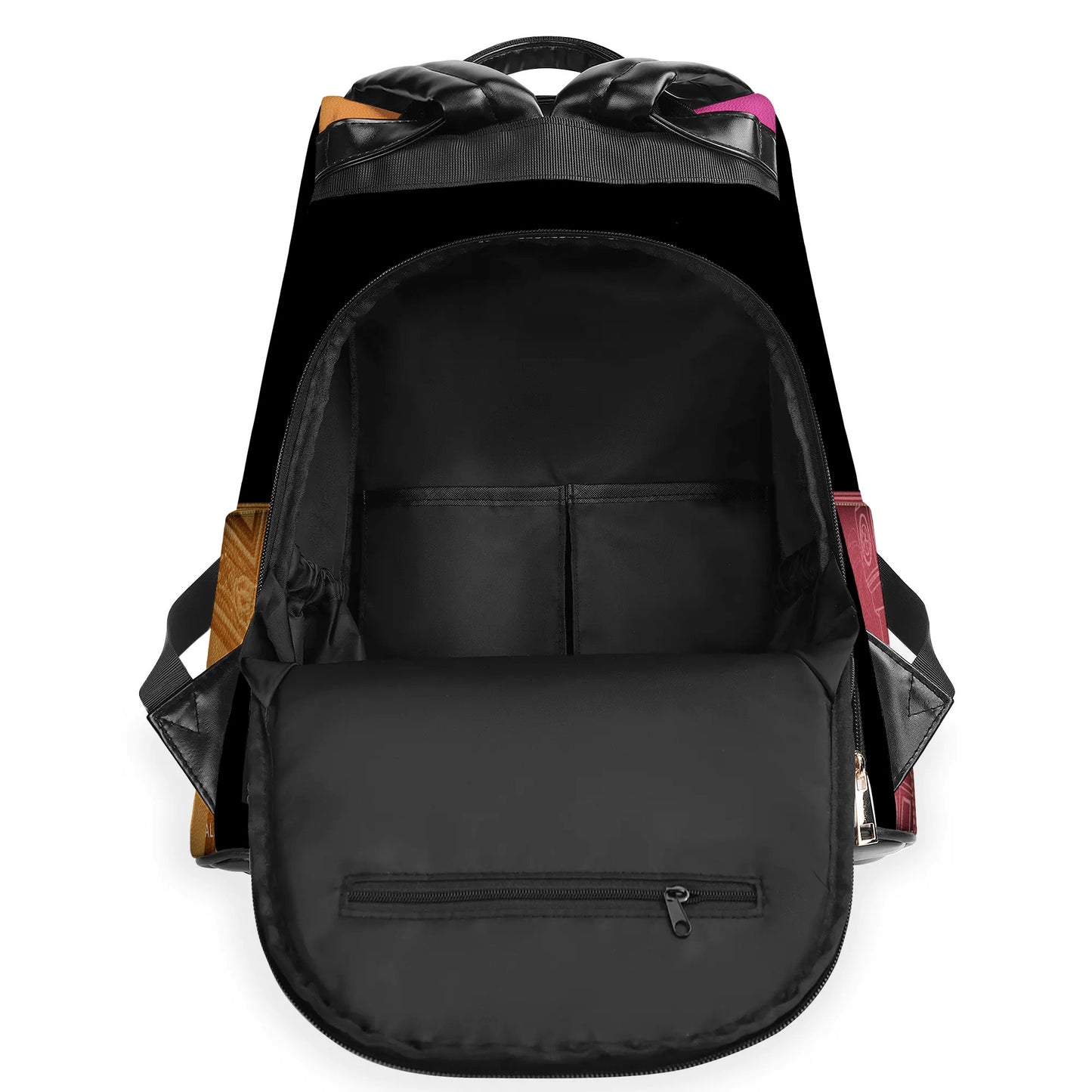 Paciente. Amable. Creativo - Personalized Custom Leather BackPack - BP_MX05