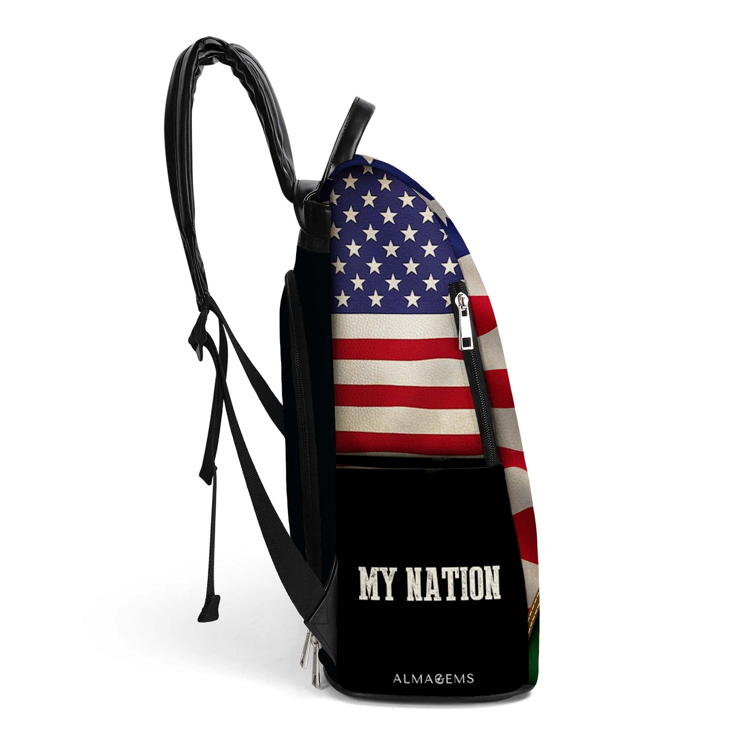 Ma Nation. Mon Héritage - Sac à dos en cuir personnalisé - BP_MX07