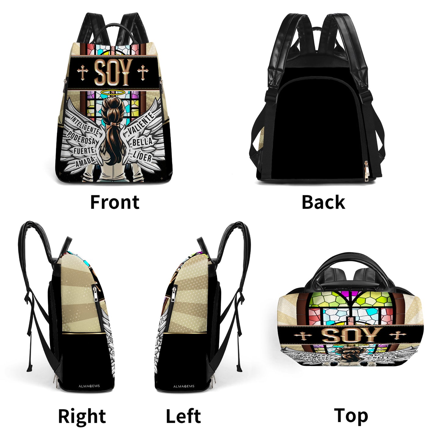 Soy - Personalized Custom Leather BackPack - BP_MX08