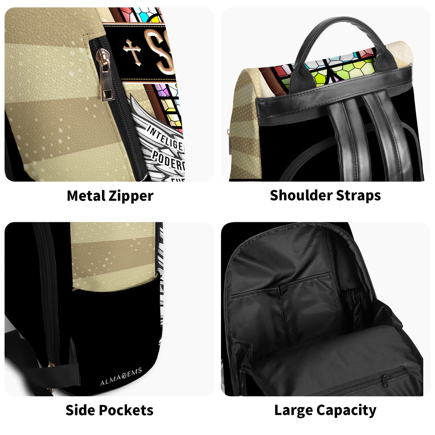 Soy - Personalized Custom Leather BackPack - BP_MX08